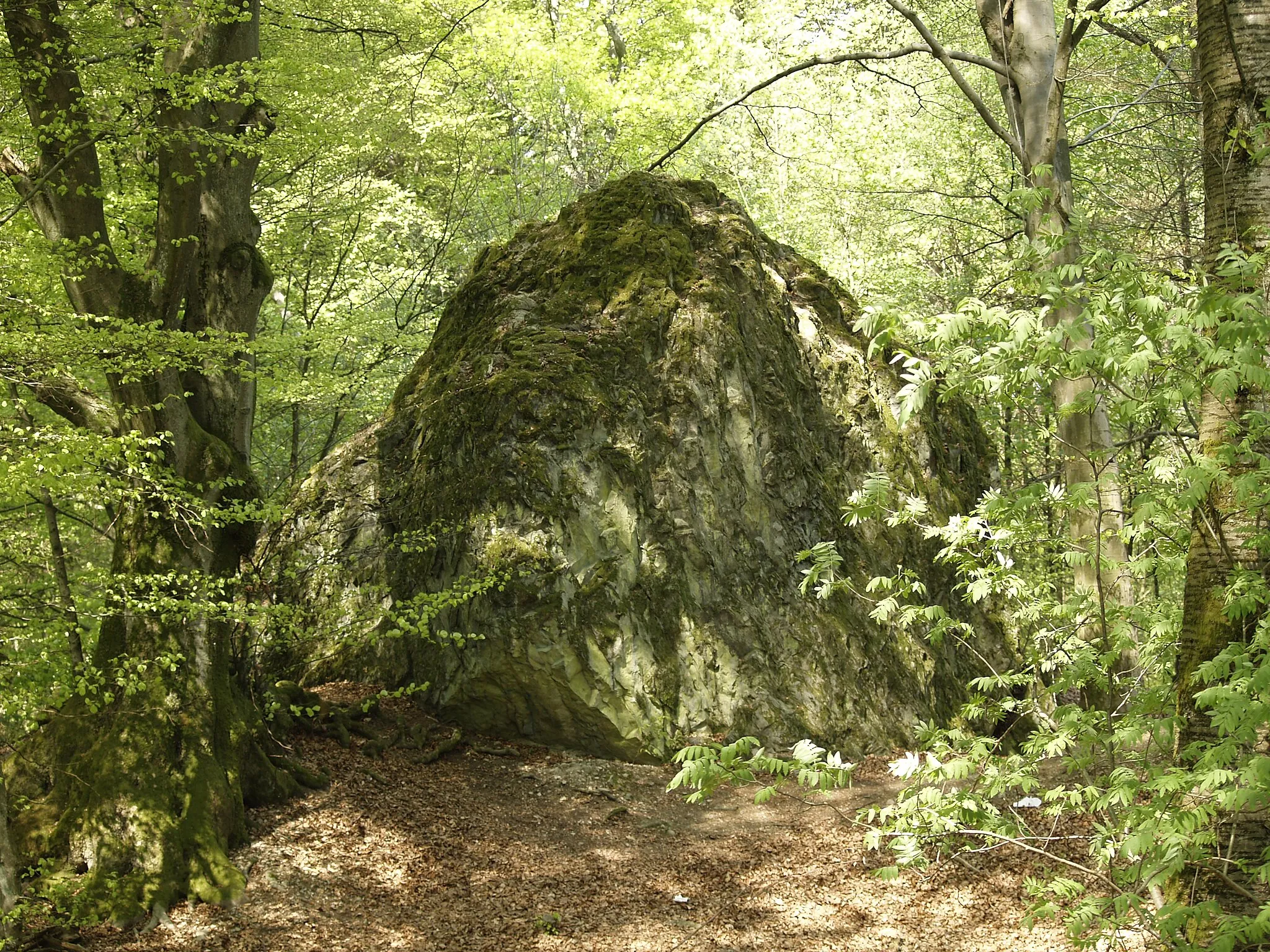 Photo showing: So called "Beilstein" in Oberdreis forest
