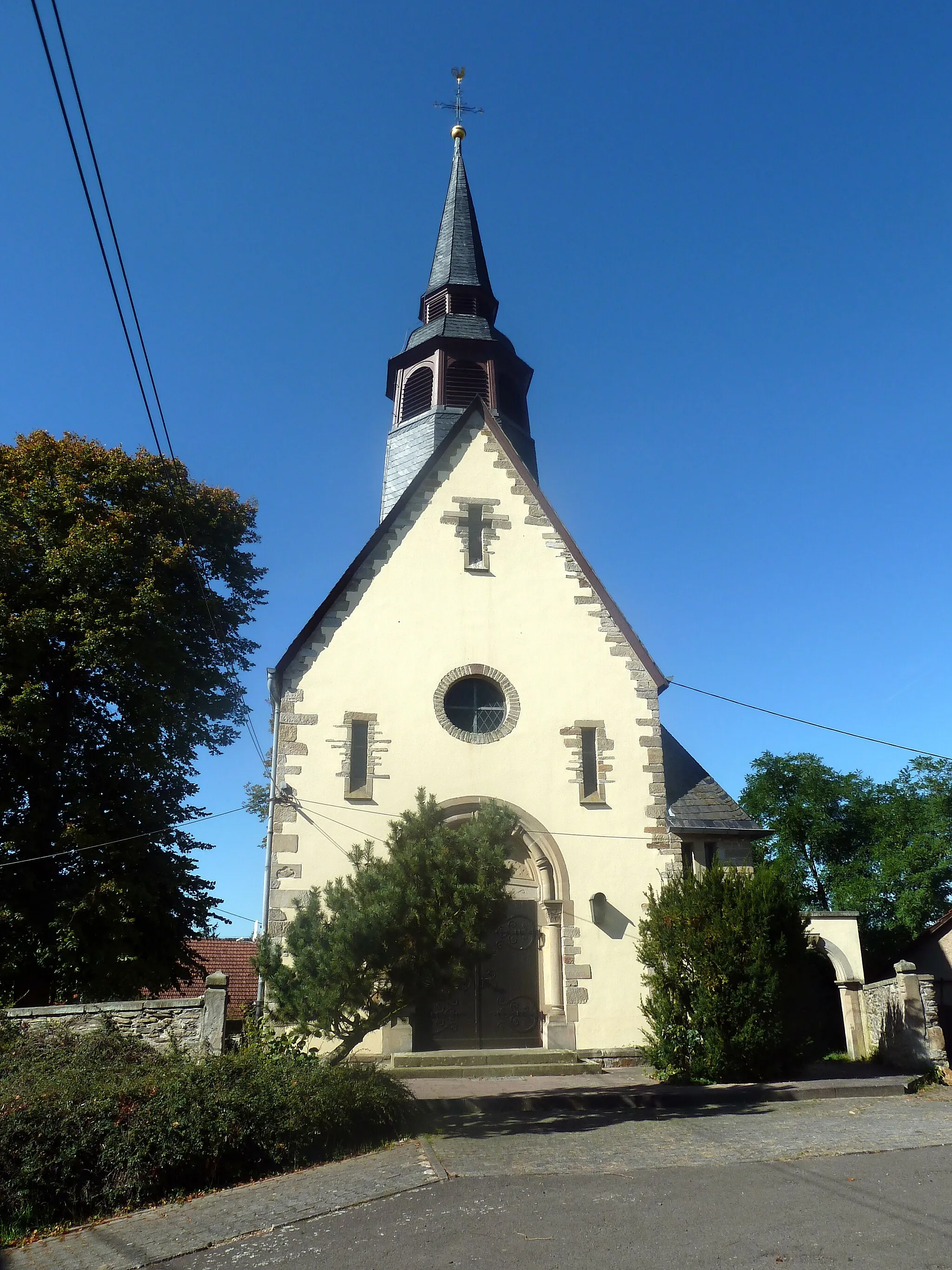 Photo showing: Ev. Kirche in Gebroth. Erbaut um 1906 durch August Senz