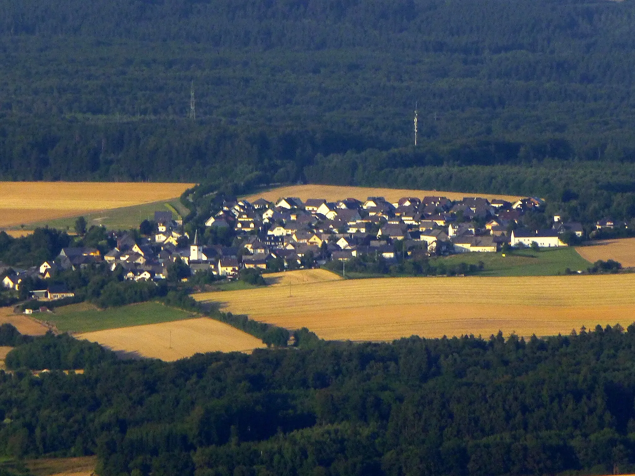 Photo showing: Luftbild Ballonfahrt Riesweiler–Hasselbach: Liebshausen