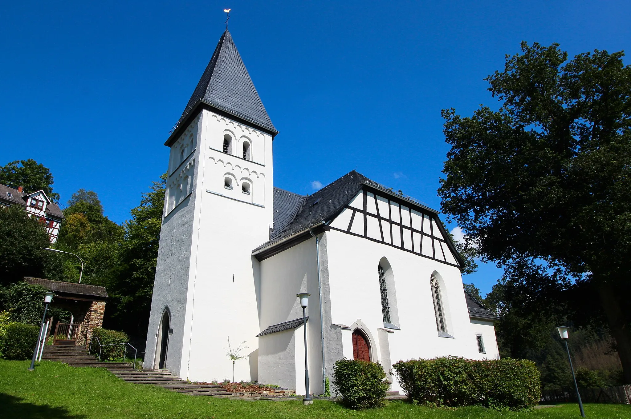 Photo showing: Kirche St. Bartholomäus und St. Sebastian, Kirchähr, Ortsteil von Gackenbach, Westerwald