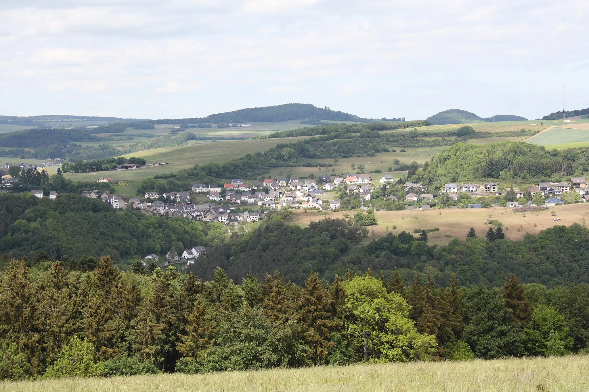 Photo showing: Rieden (Eifel) von Kirchwad aus gesehen