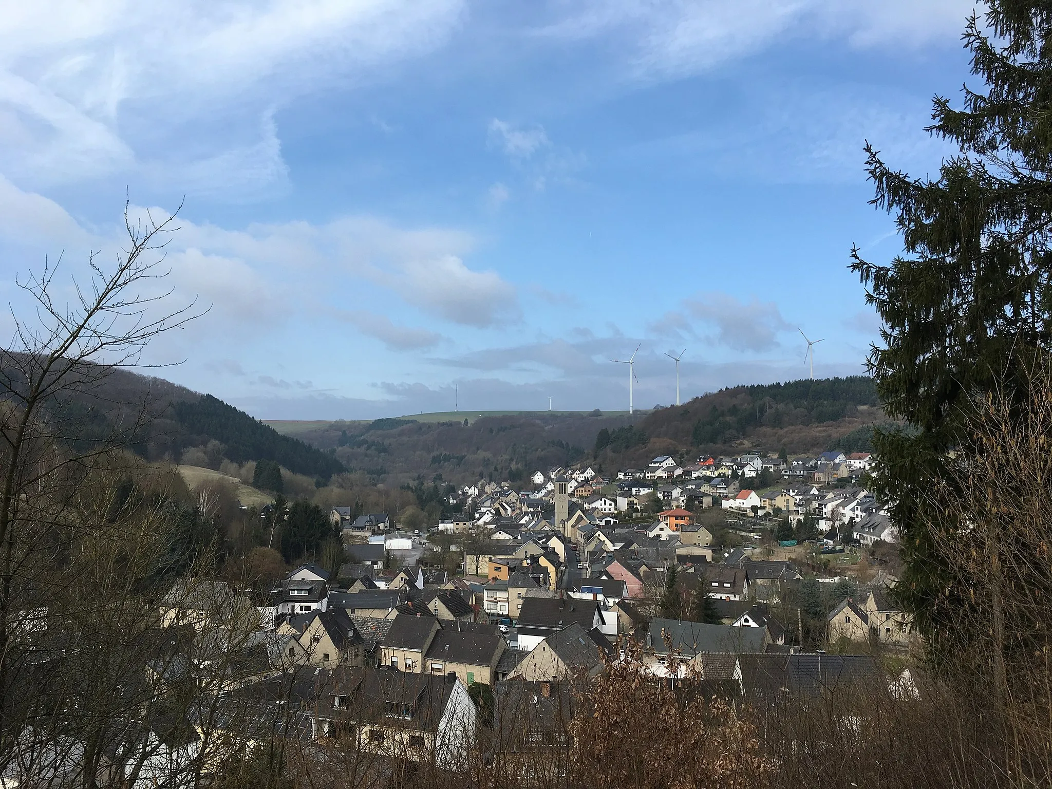 Photo showing: Blick von der Straße Geisenberg nach Rieden, Rheinland-Pfalz