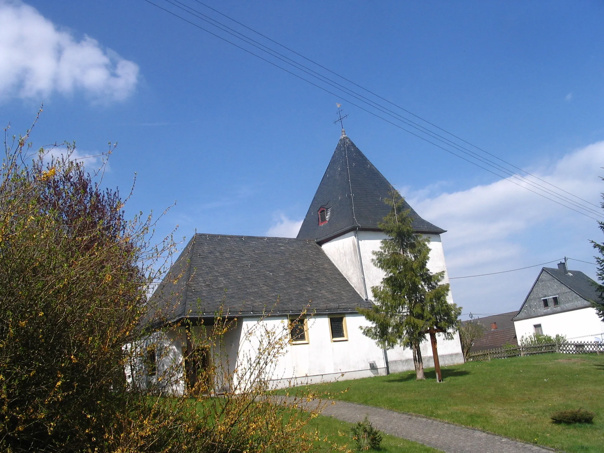 Photo showing: The chapel in Denzen, a part of the city of Kirchberg/Hunsrück, Germany