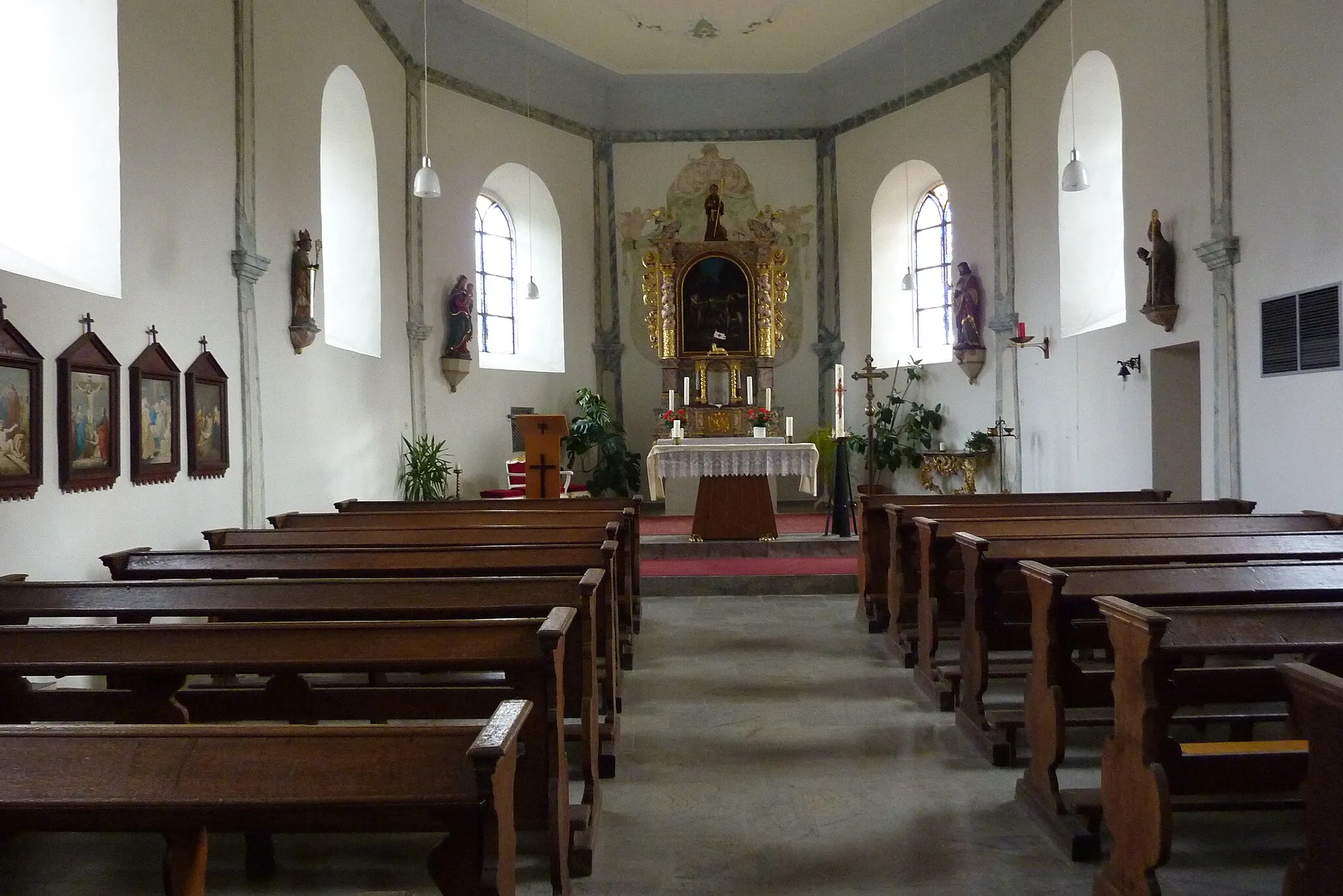 Photo showing: Antoniuskapelle in Arzdorf, Innenansicht