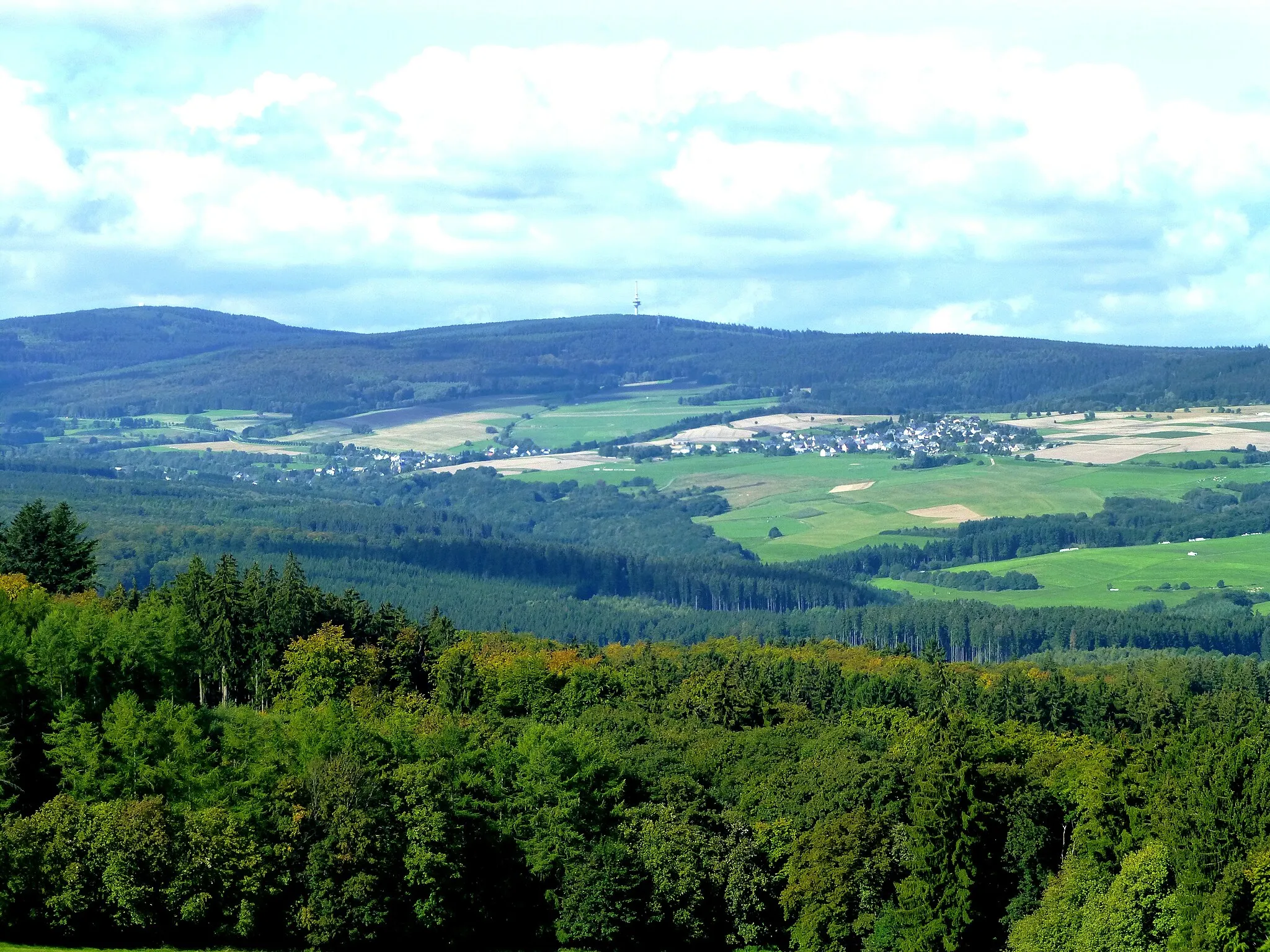 Photo showing: Allenbach und Wirschweiler – von der Wildenburg aus gesehen