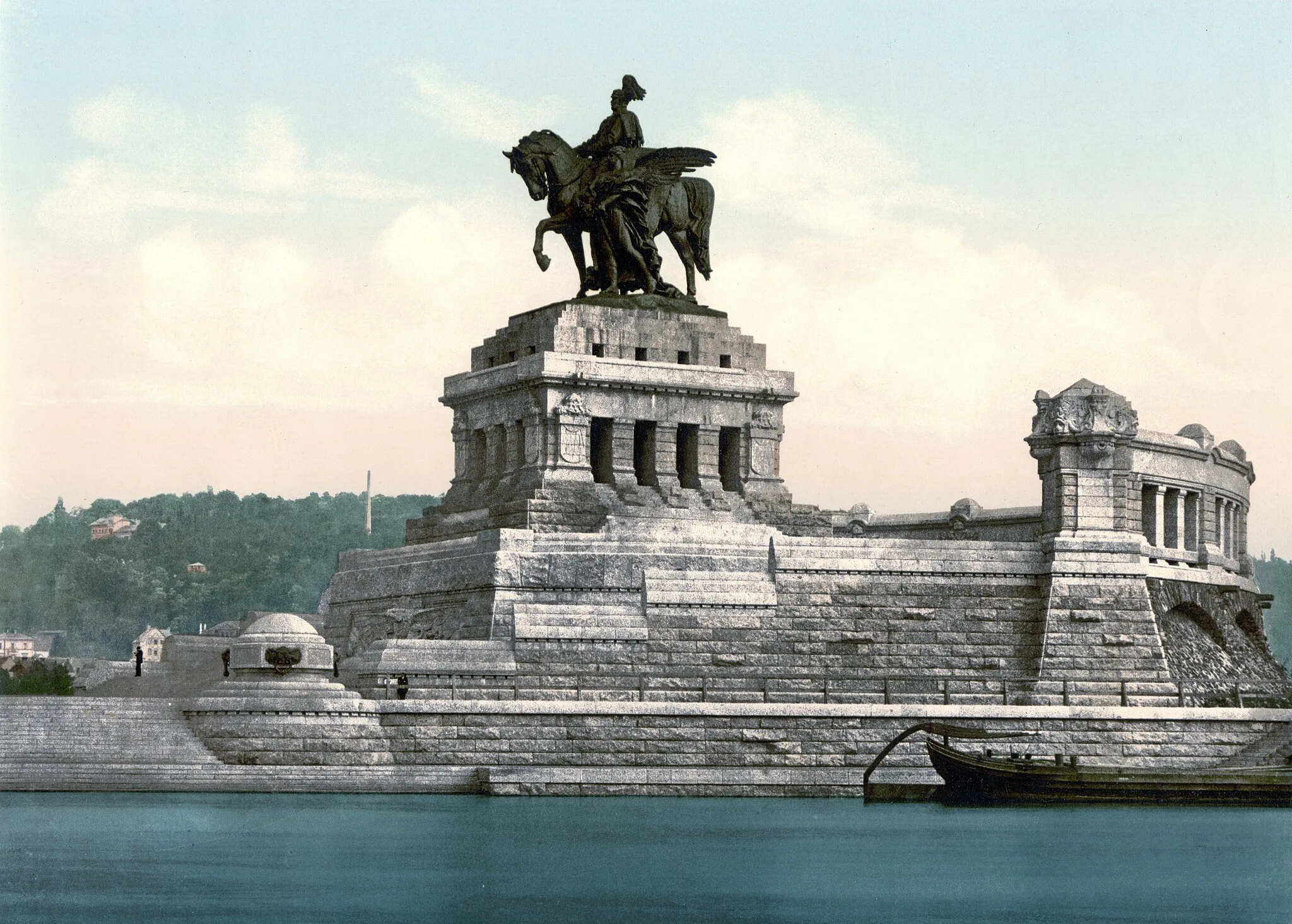 Photo showing: Emperor William's Monument, Koblenz, the Rhine, Germany