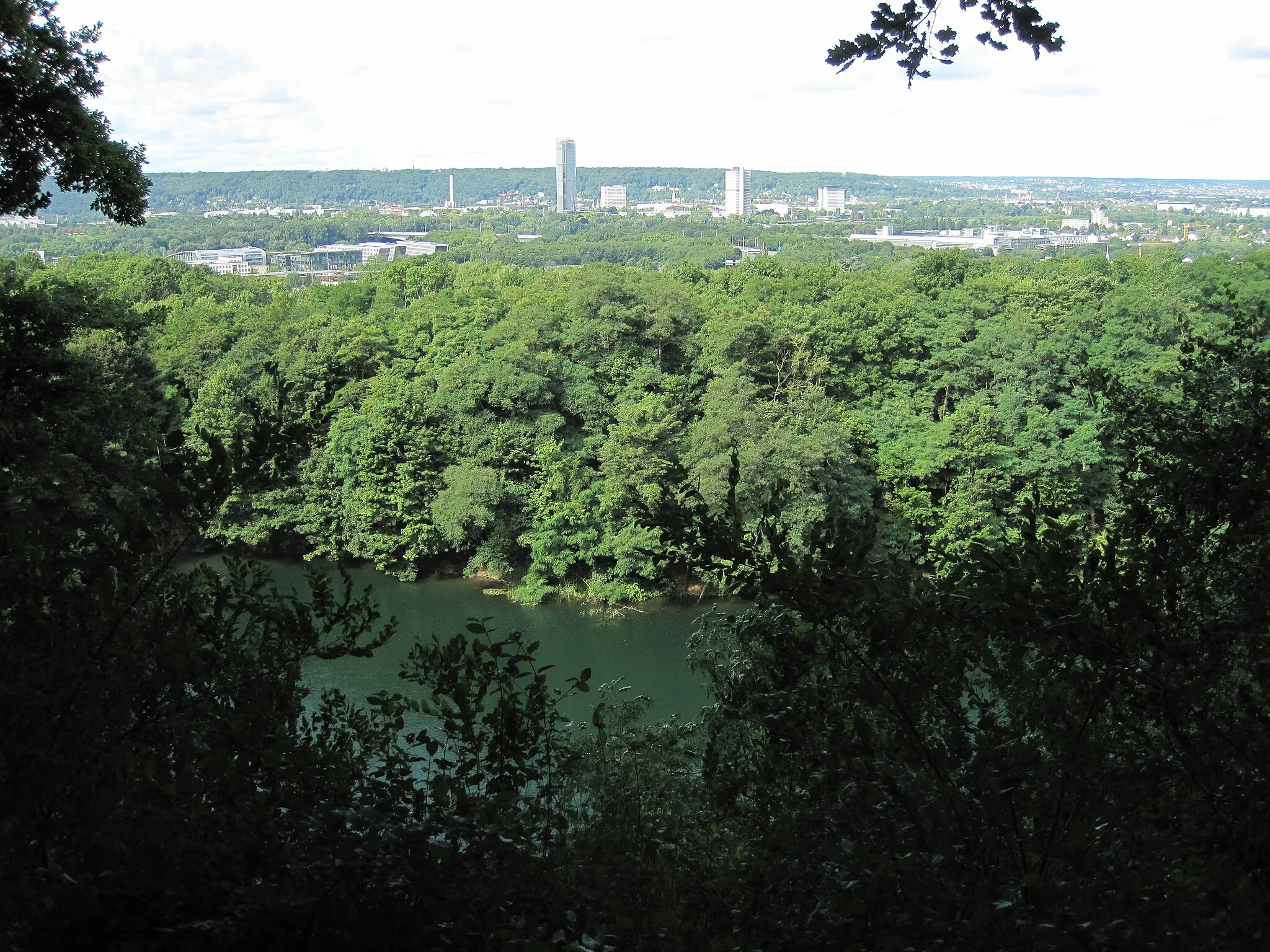 Photo showing: Blick vom Ennert – im Vordergrund der Dornheckensee