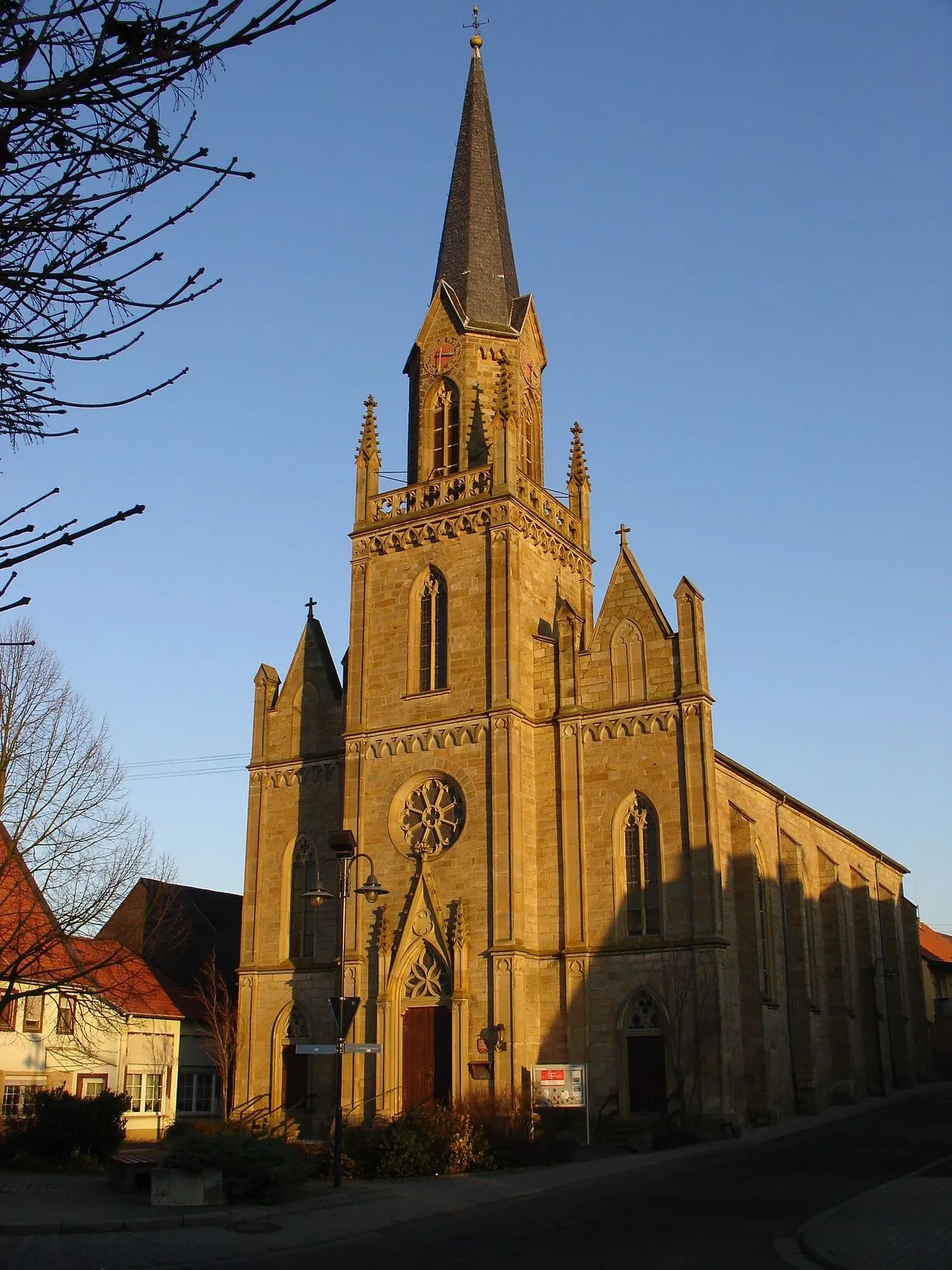 Photo showing: Germany/Rhineland-Palatinate/Staudernheim - Picture January 2007 - Staudernheim evangelic church from 1871