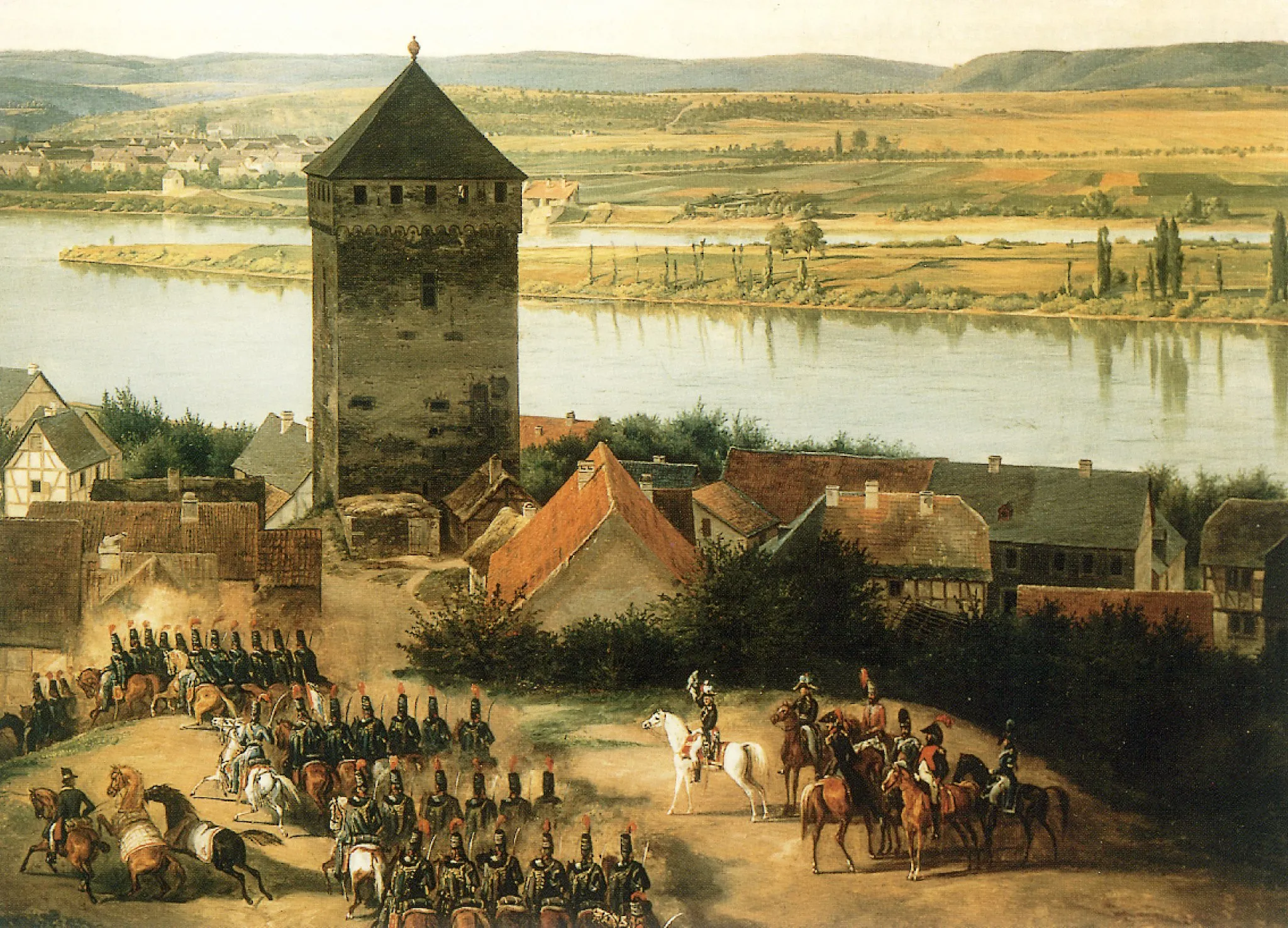 Photo showing: Der Rheinübergang Generals Hoche bei Weißenthurm am 18. April 1797