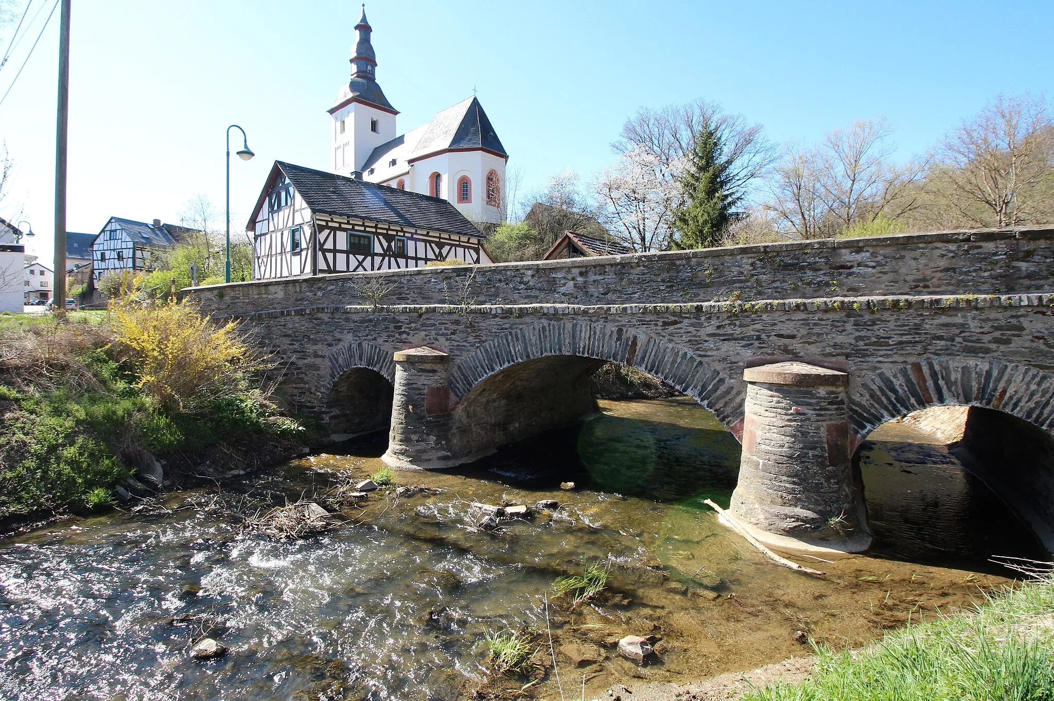 Photo showing: Mühlbachbrücke in Marienfels, Rhein-Lahn-Kreis, Rheinland-Pfalz