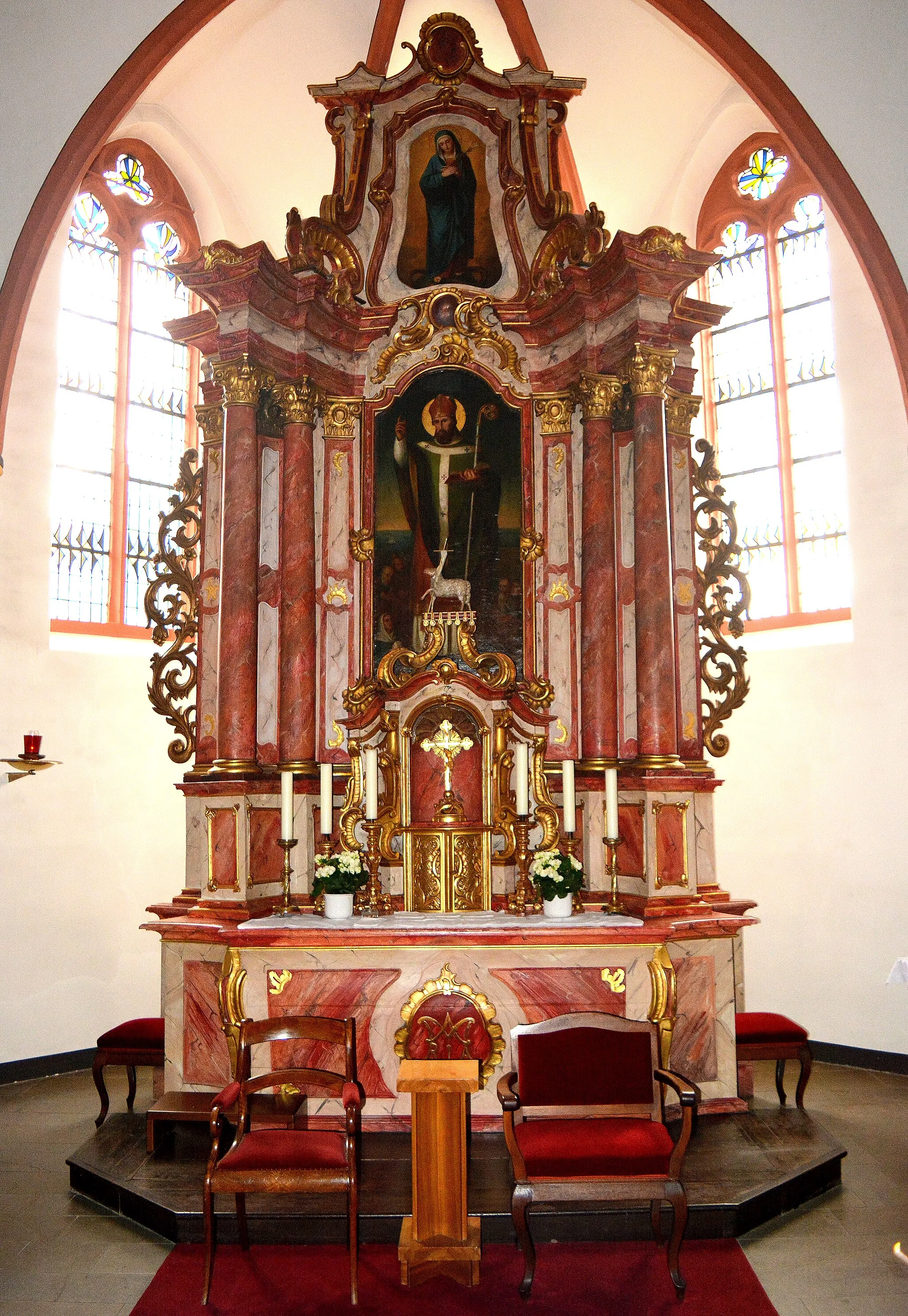 Photo showing: Isenburg, Pfarrkirche St. Katharina, Hochaltar