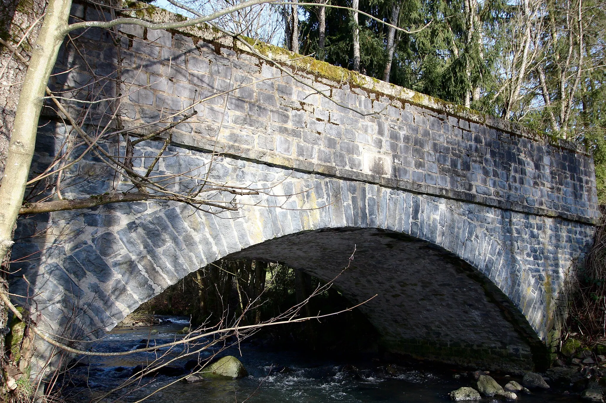 Photo showing: Holzbachbrücke an der Steinmühle (Gemünden (Westerwald))