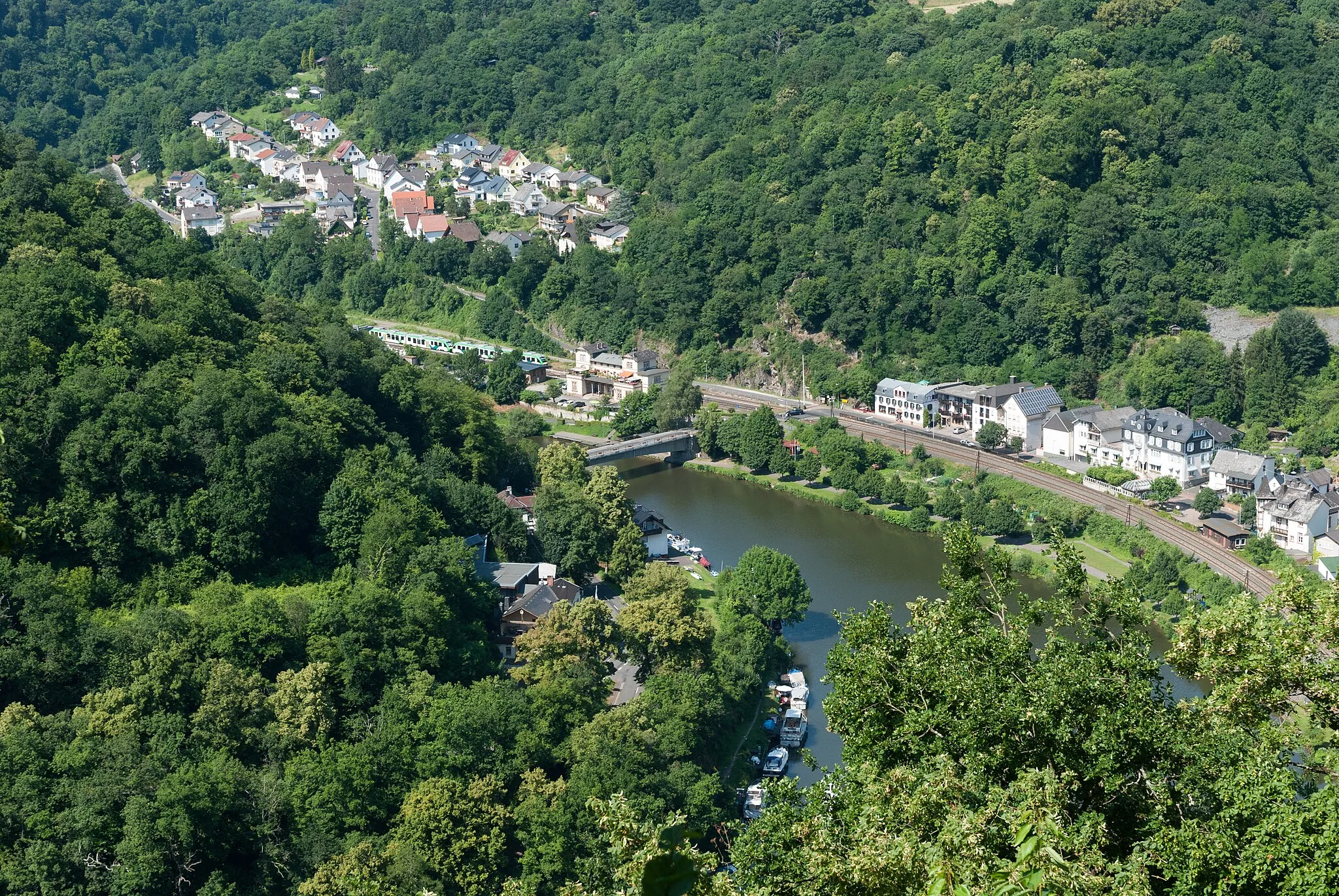 Photo showing: Blick von Süden auf Balduinstein