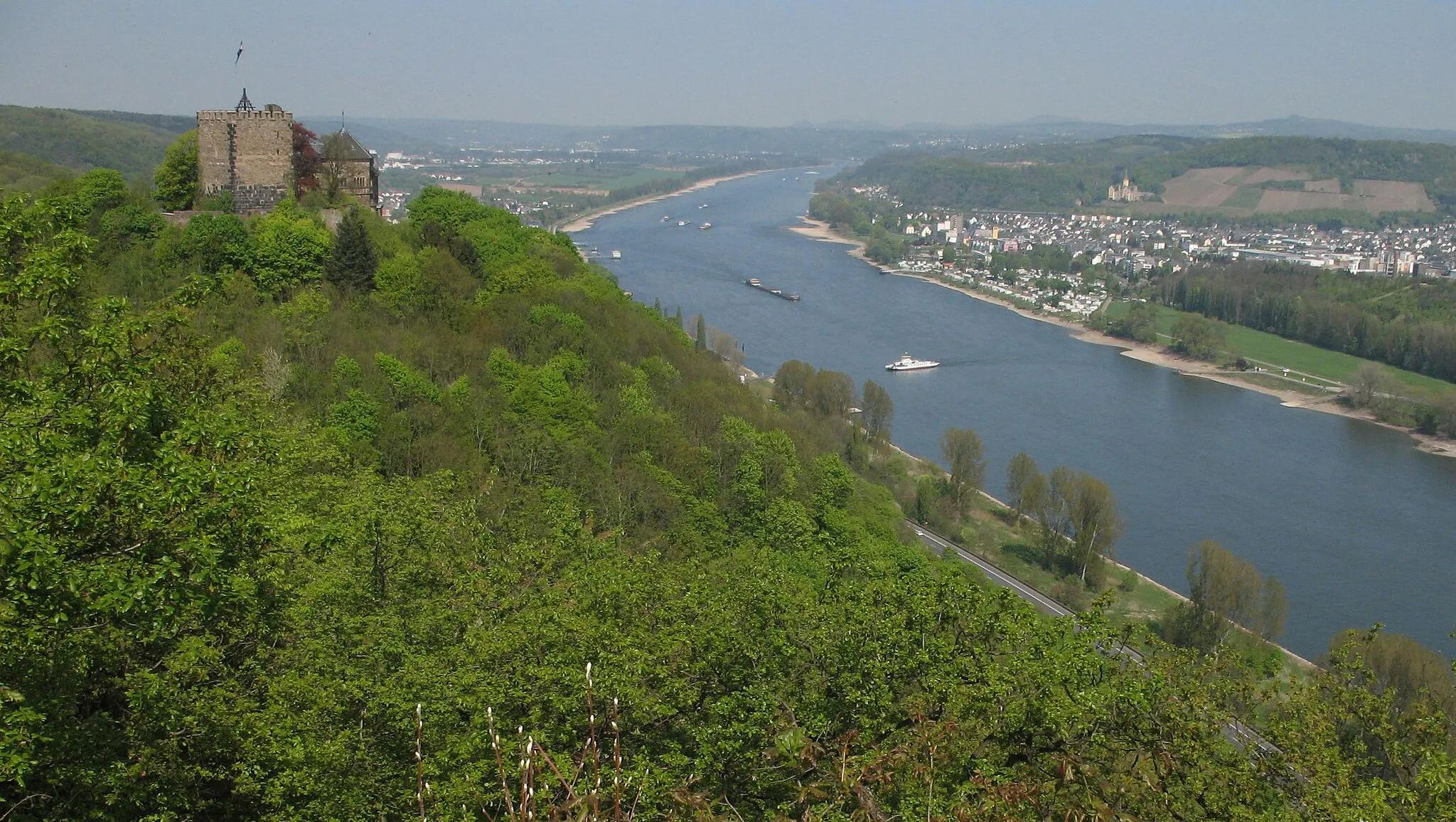 Photo showing: View from Reuterslei in Bad Breisig in Rhineland-Palatinate, Germany