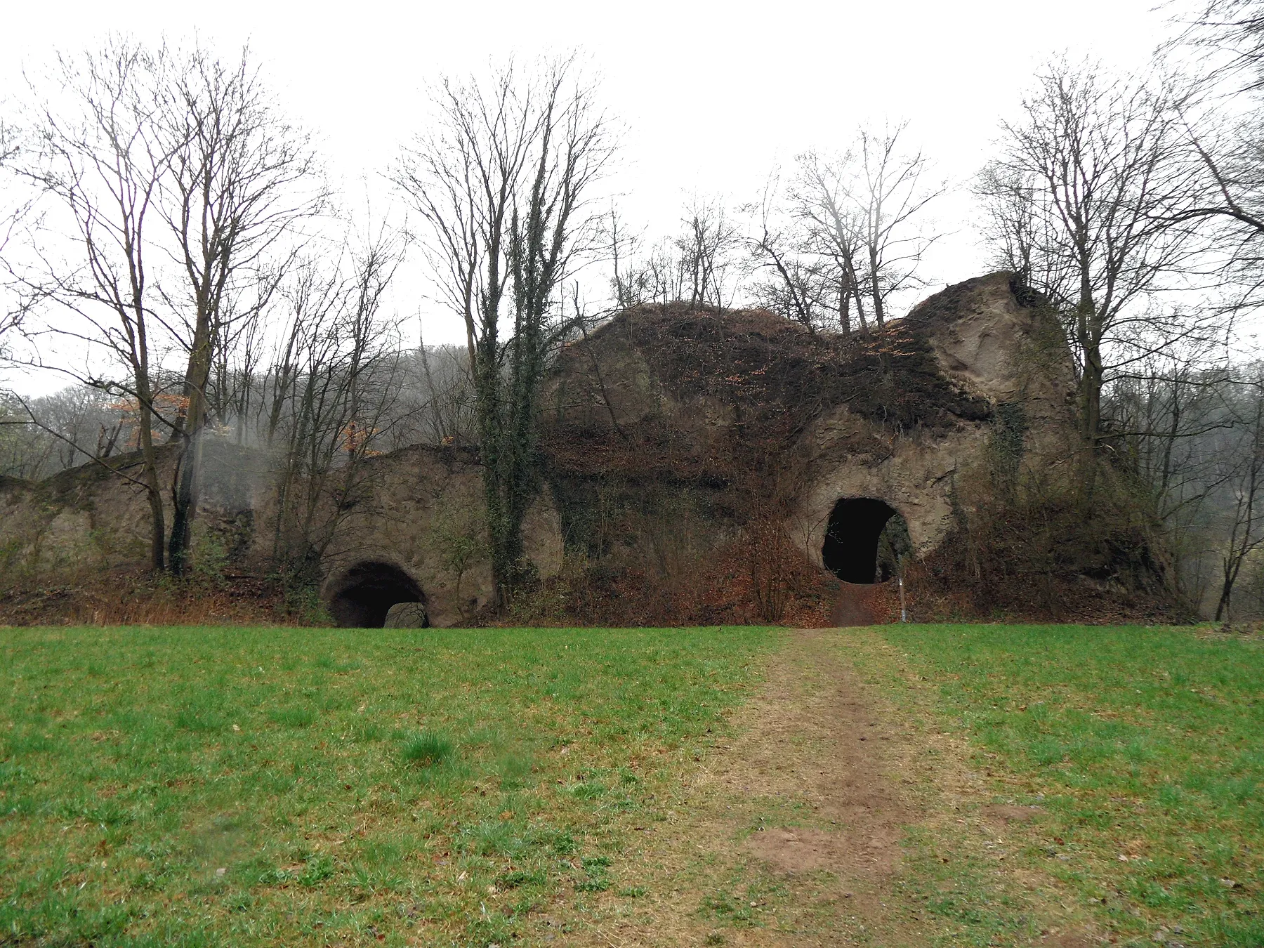 Photo showing: Trasshöhlen im Brohltal