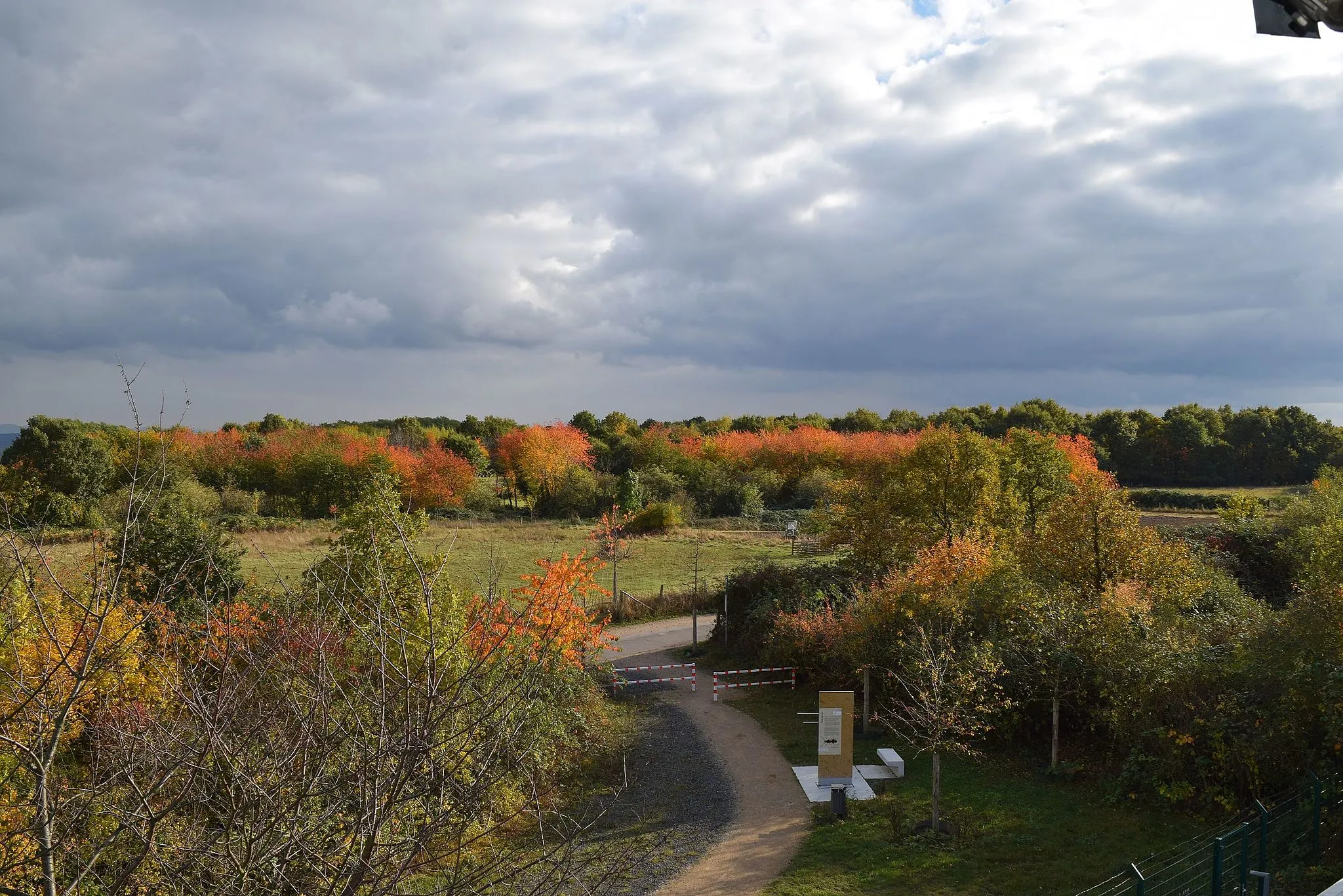 Photo showing: Naturschutzgebiet „An der Roisdorfer Hufebahn“ vom Aussichtsturm „Fietzeks Weitsicht“