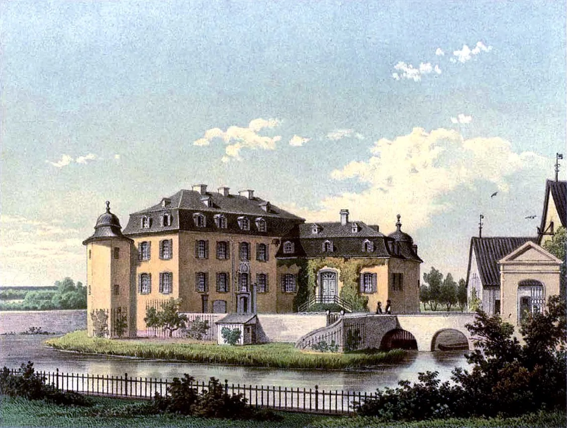Photo showing: Schloss Lüftelberg, Lithografie aus dem 19. Jahrhundert