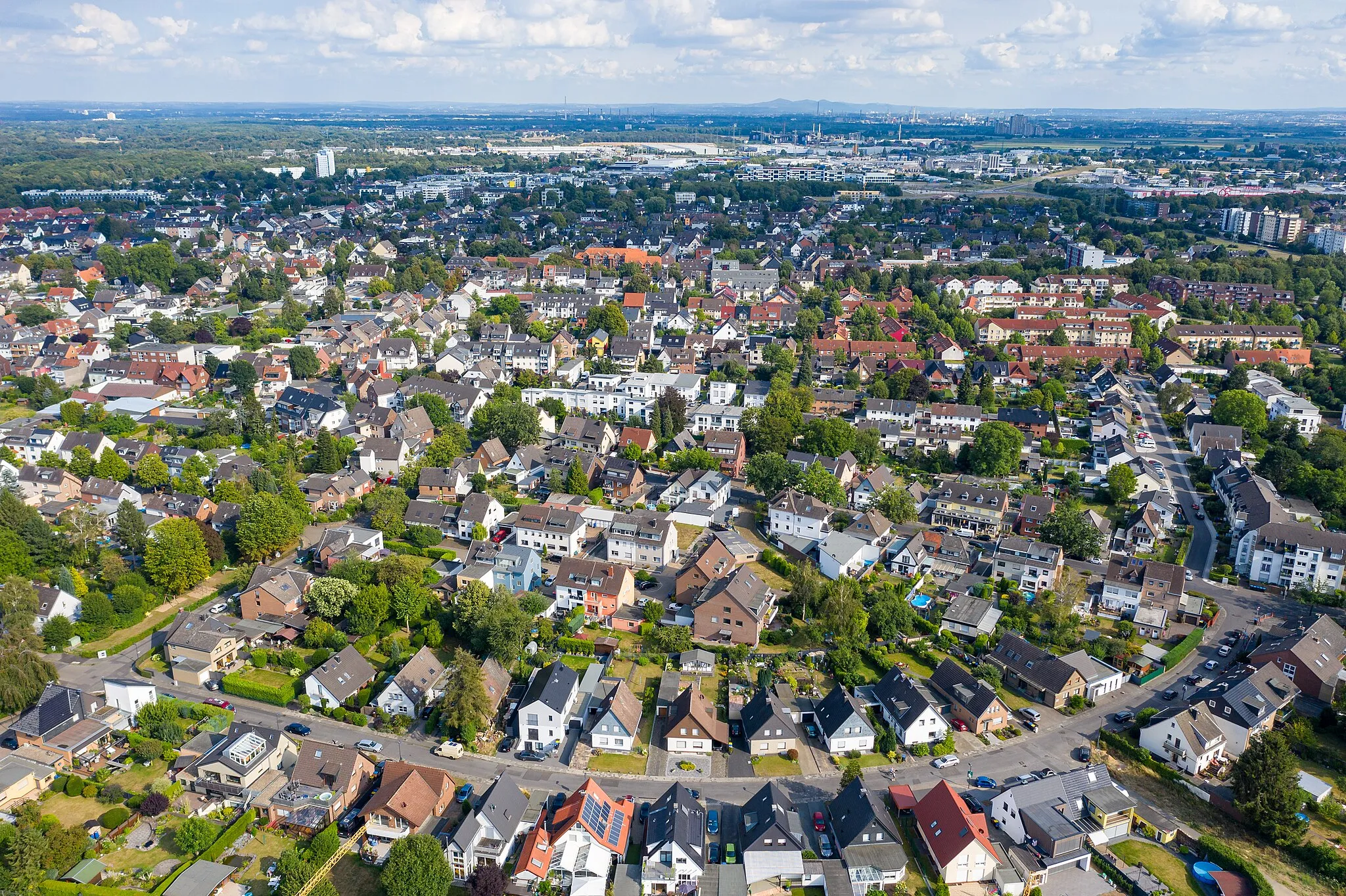 Photo showing: Blick auf Hürth-Efferen aus der Vogelperspektive