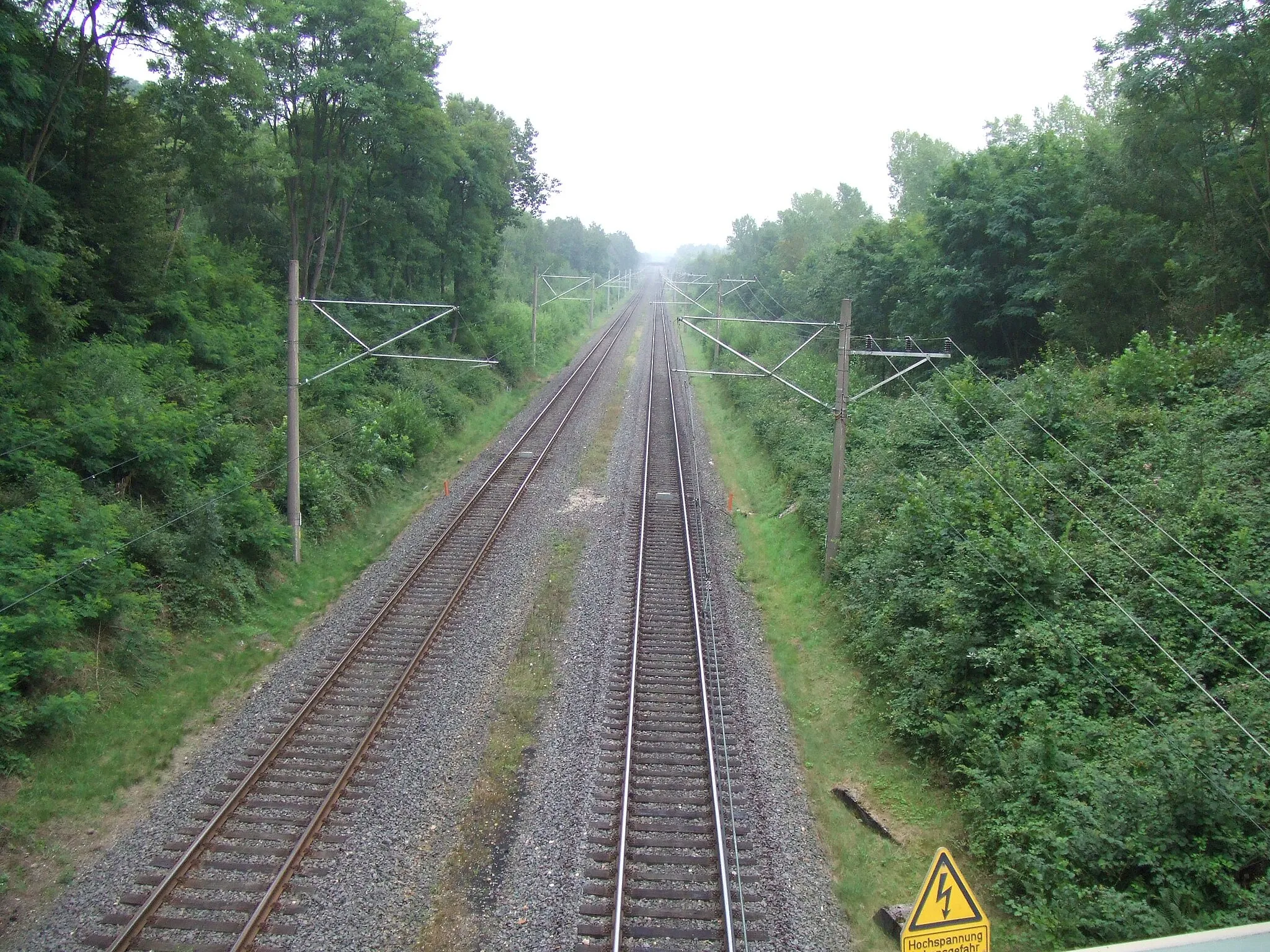 Photo showing: Railroad Tracks View, Leaving Marienfeld WYD 2005, Germany