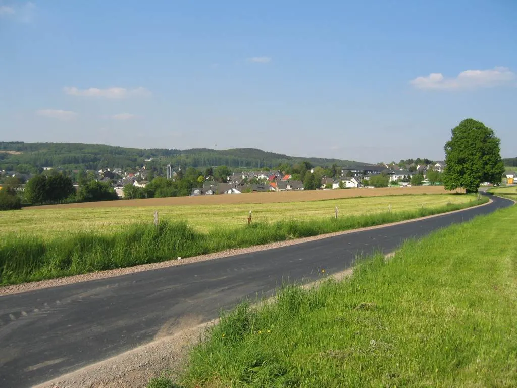 Photo showing: Aussicht auf Lindlar von Voßbruch her