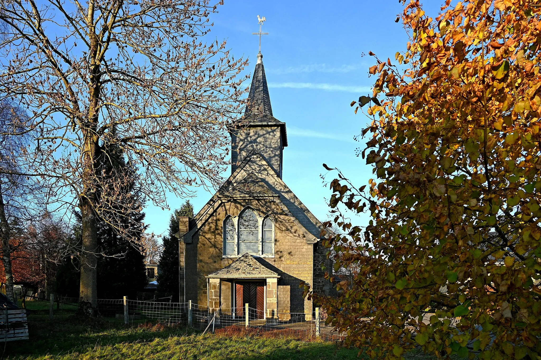 Photo showing: St. Brigitta (Lanzerath) von Südwesten