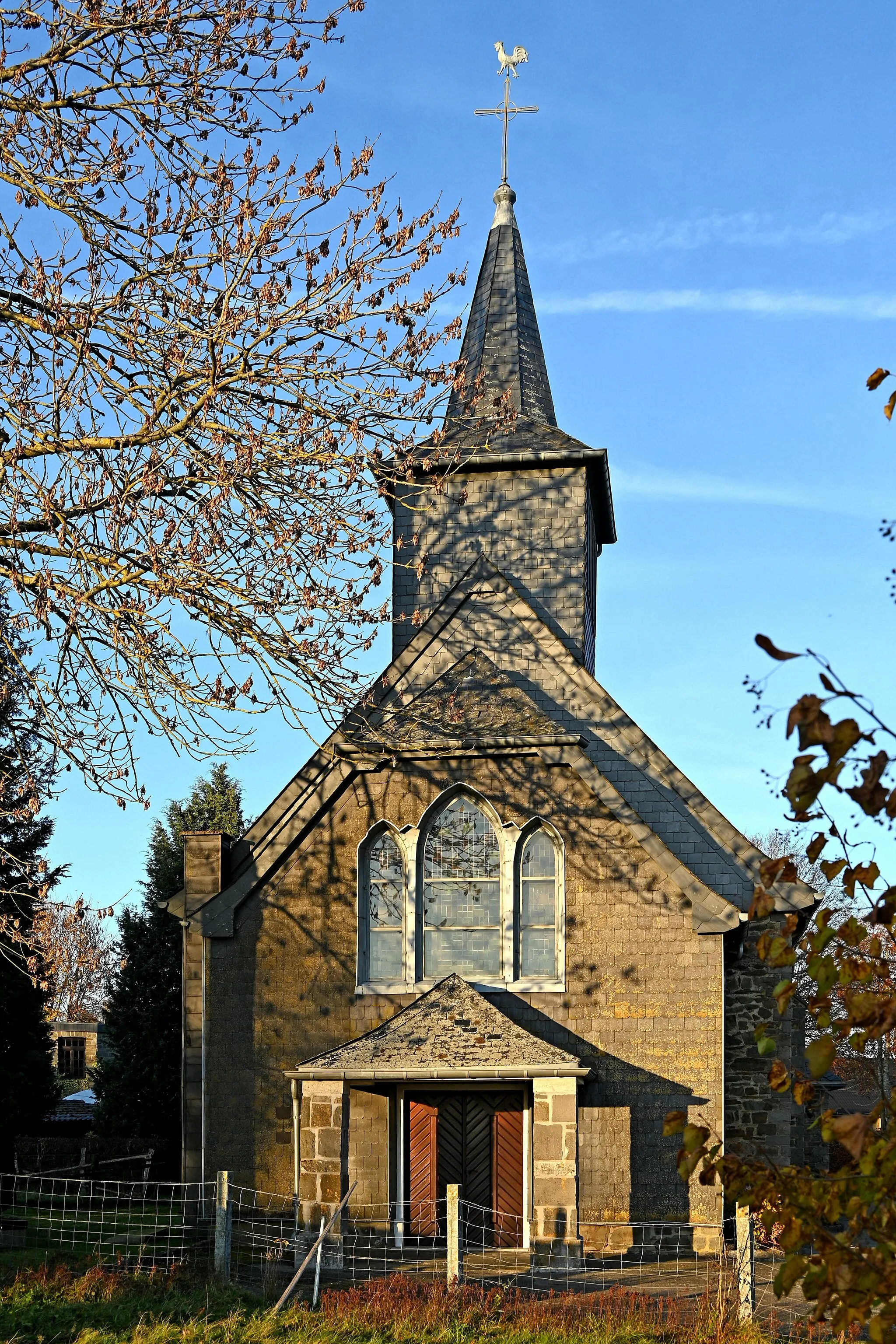 Photo showing: St. Brigitta (Lanzerath) von Südwesten