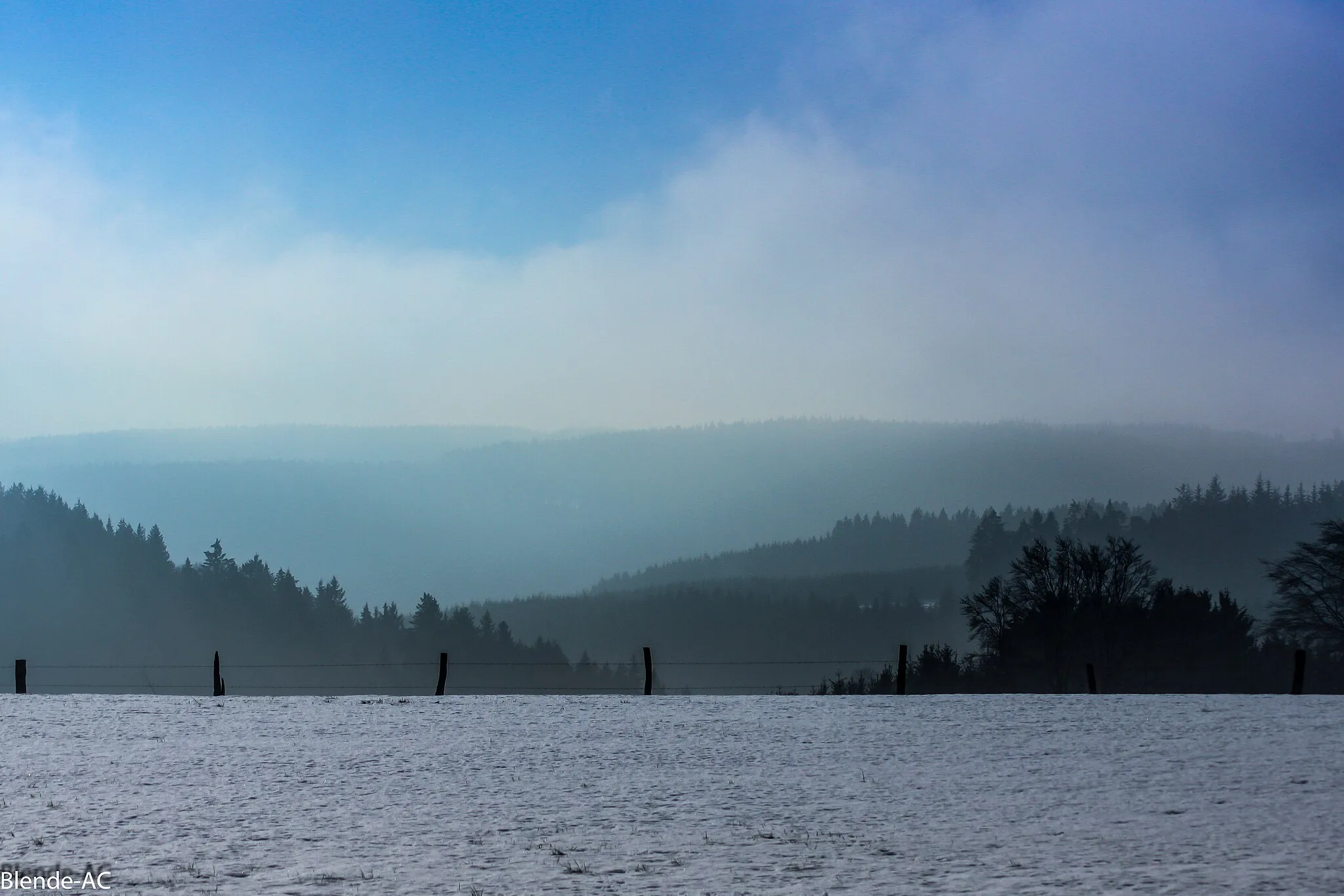 Photo showing: Schneelandschaft Hellenthal