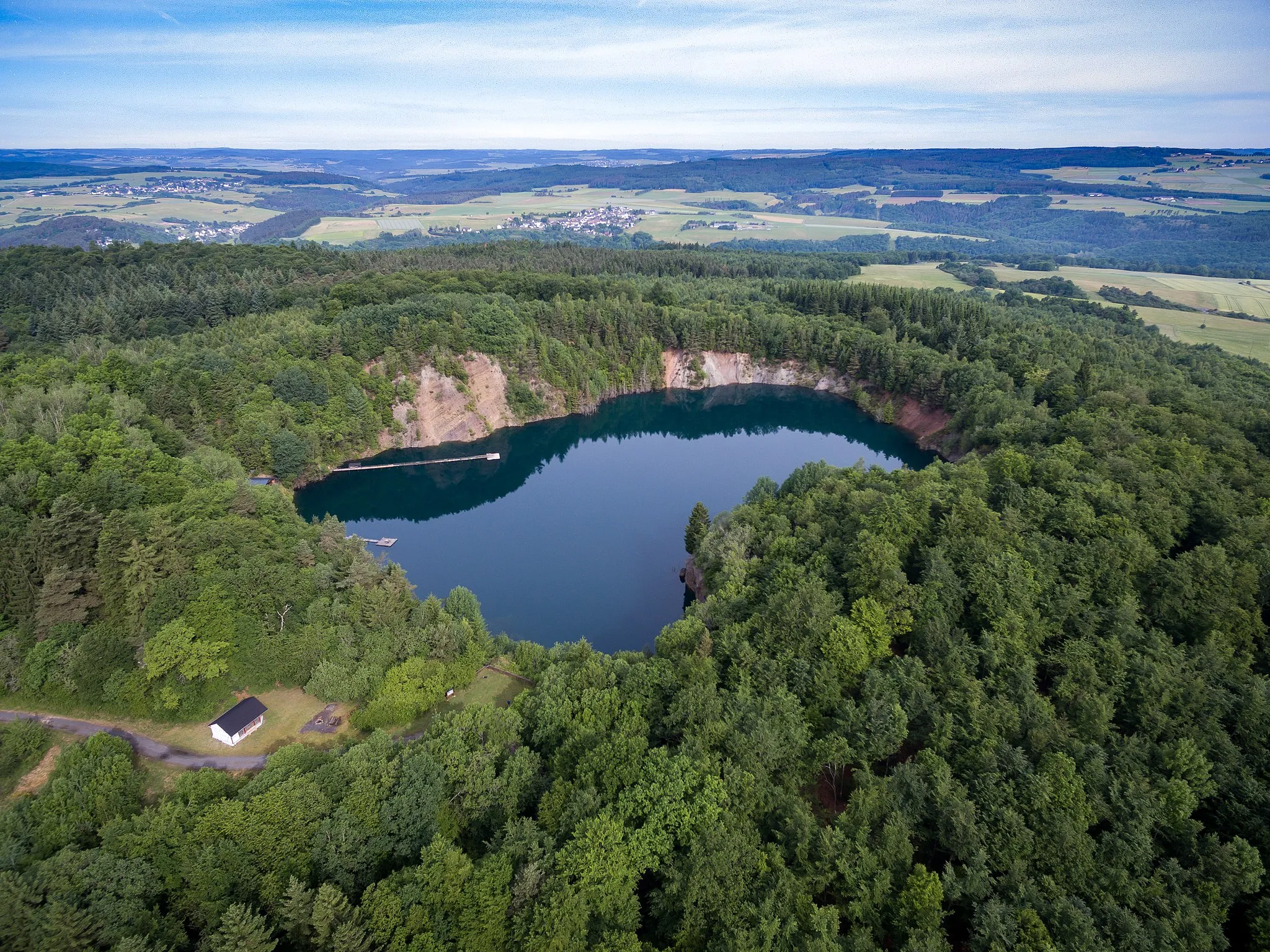 Photo showing: Hoffelder See, Aufnahme mit Kameracopter