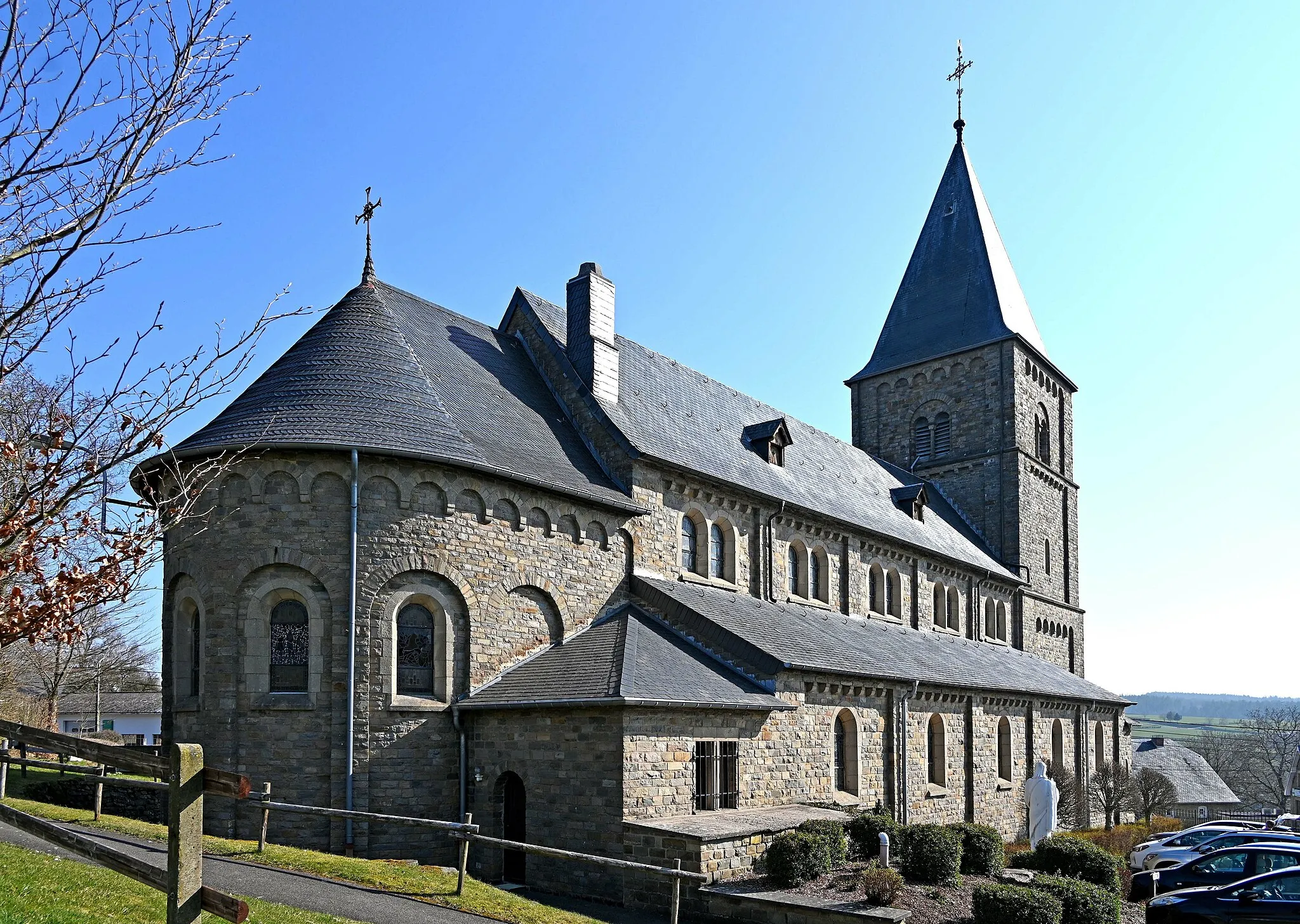 Photo showing: St. Aegidius Heppenbach von Westen