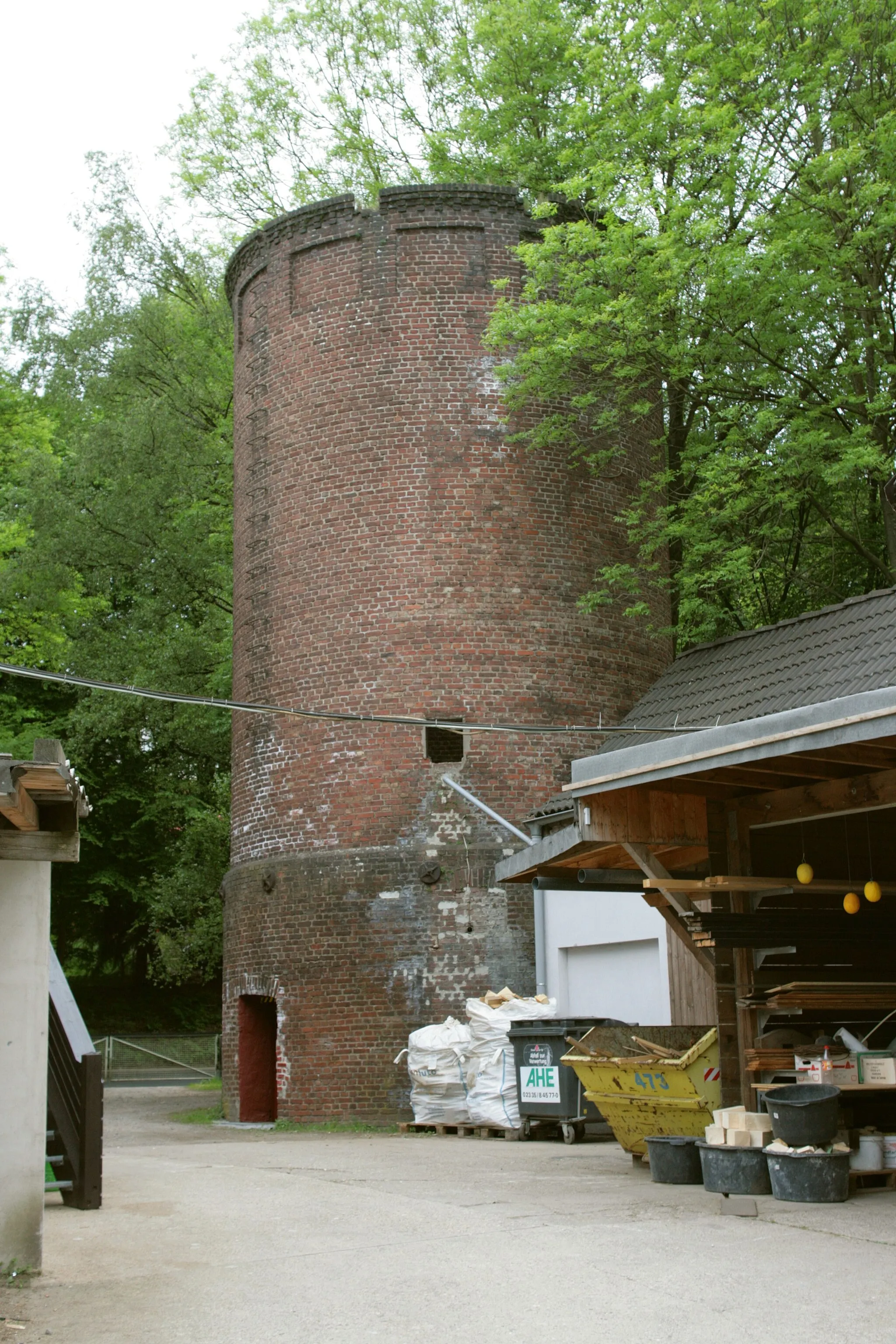 Photo showing: Feinkohlenturm der Zeche Blankenburg im Hammertal in Witten