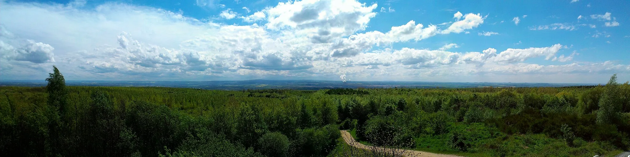 Photo showing: Blick von der Sophienhöhe vom Römerturm Richtung Aachen