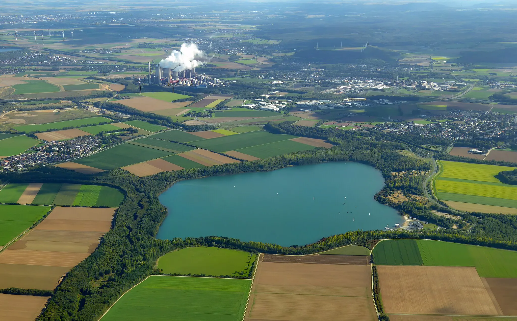Photo showing: Aerial photo of the Blausteinsee, Germany
