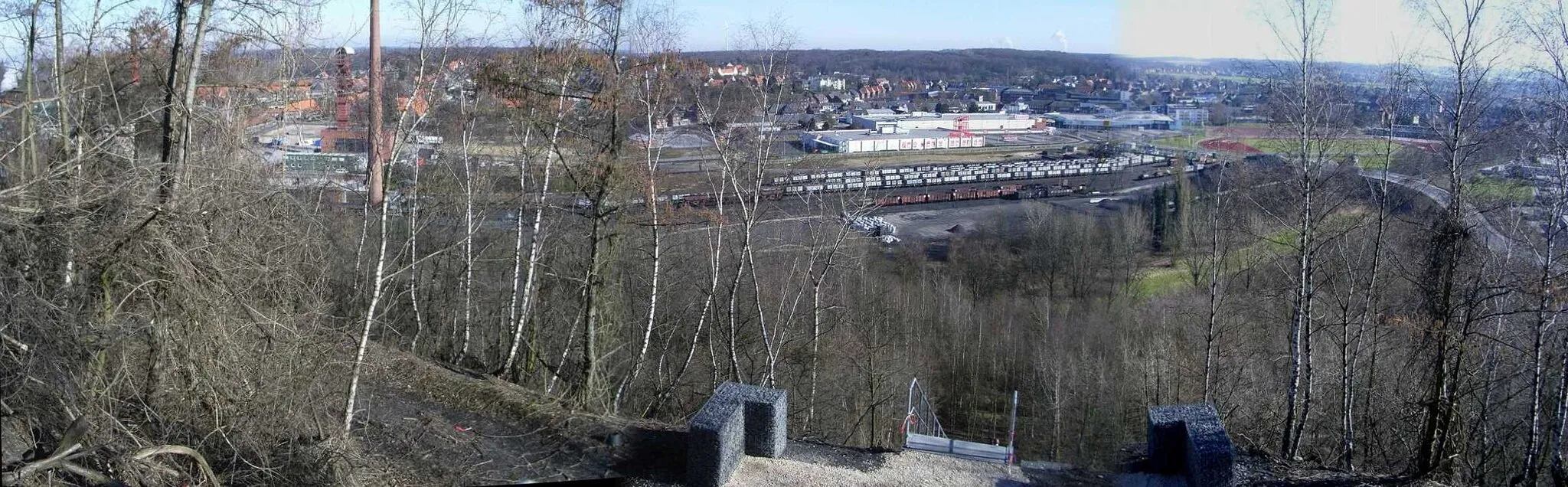 Photo showing: Panoramamontage: Blick über Hückelhoven und Zeche Sophia Jacoba von der Millicher Halde