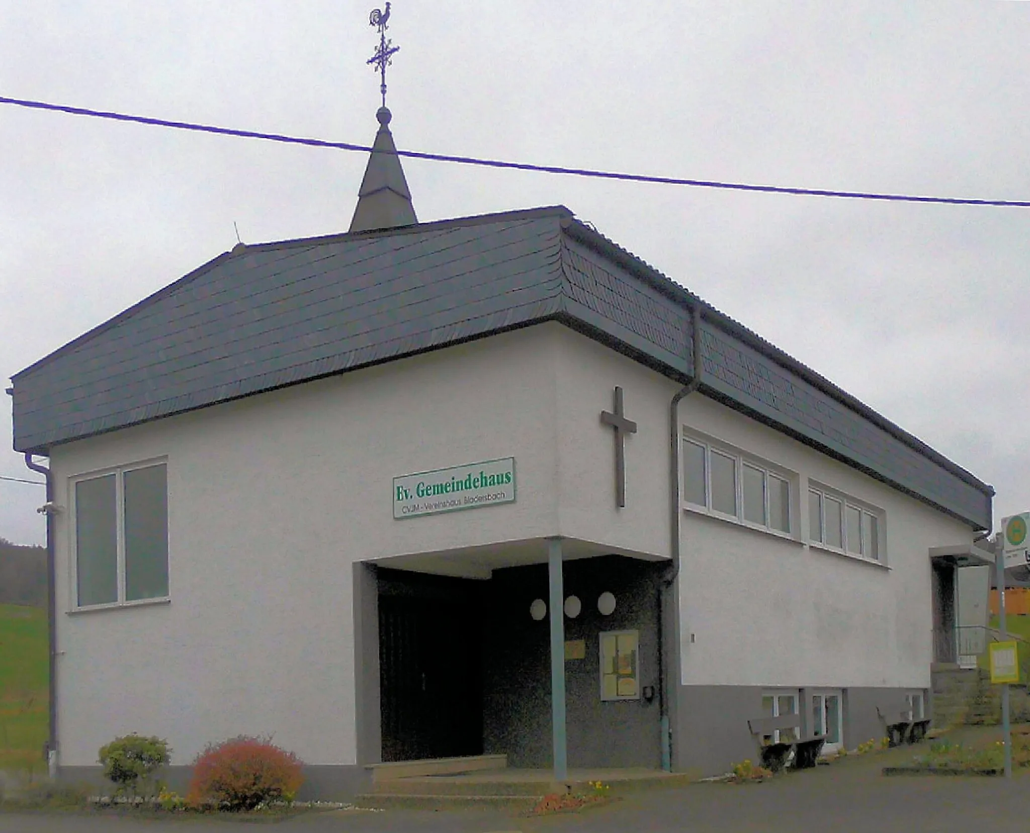 Photo showing: Evangelisches Gemeindehaus und CVJM-Vereinshaus in Bladersbach, Stadt Waldbröl, Deutschland