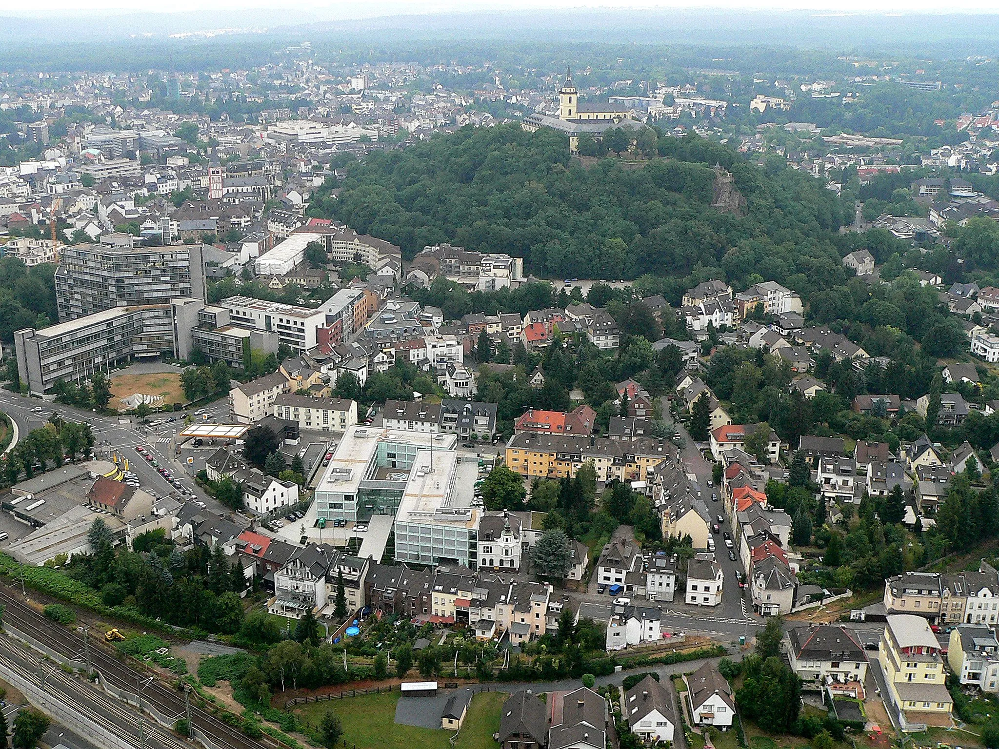 Photo showing: Aerial photograph of Siegburg