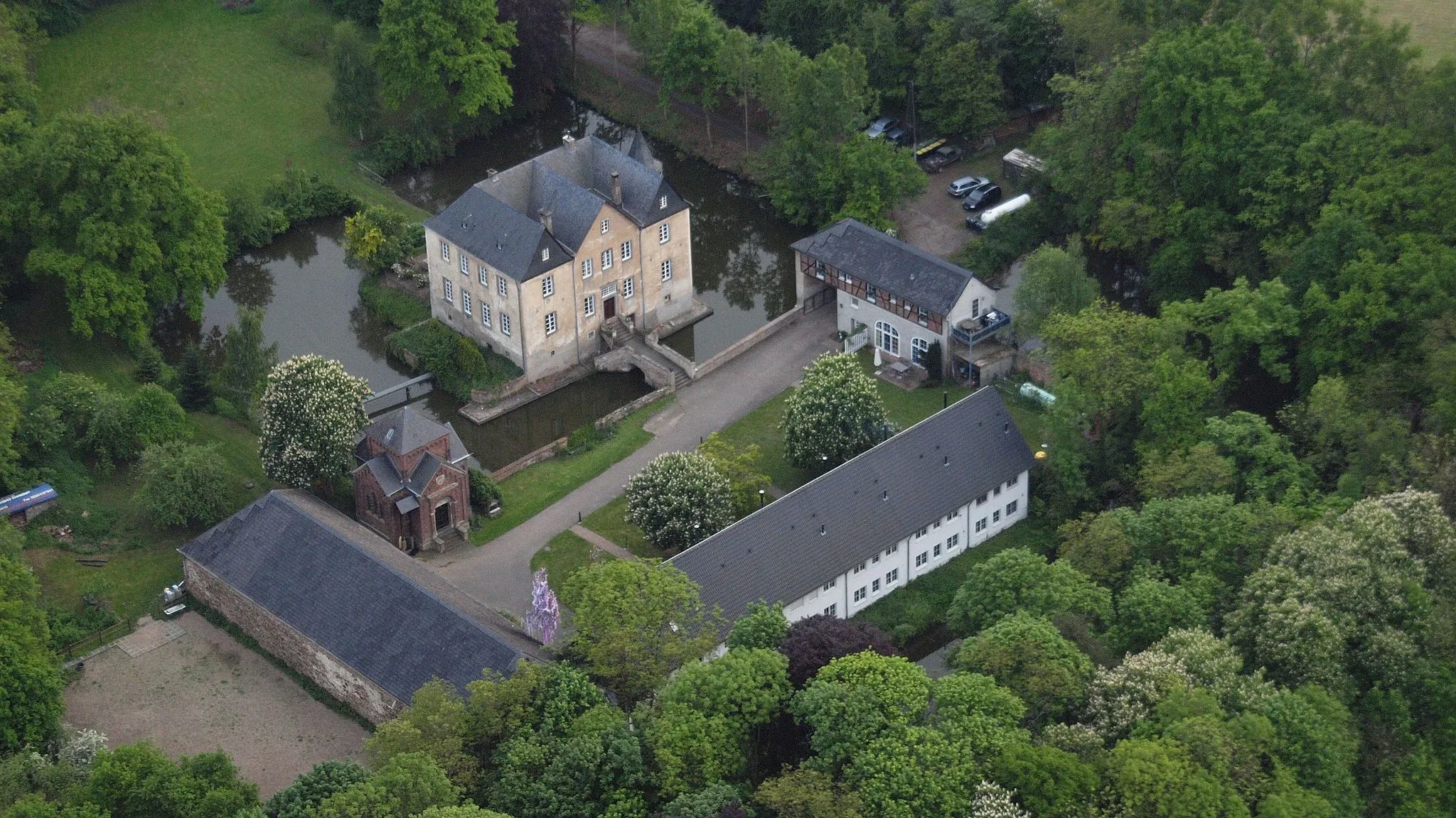 Photo showing: Burg Peppenhoven: Luftaufnahme