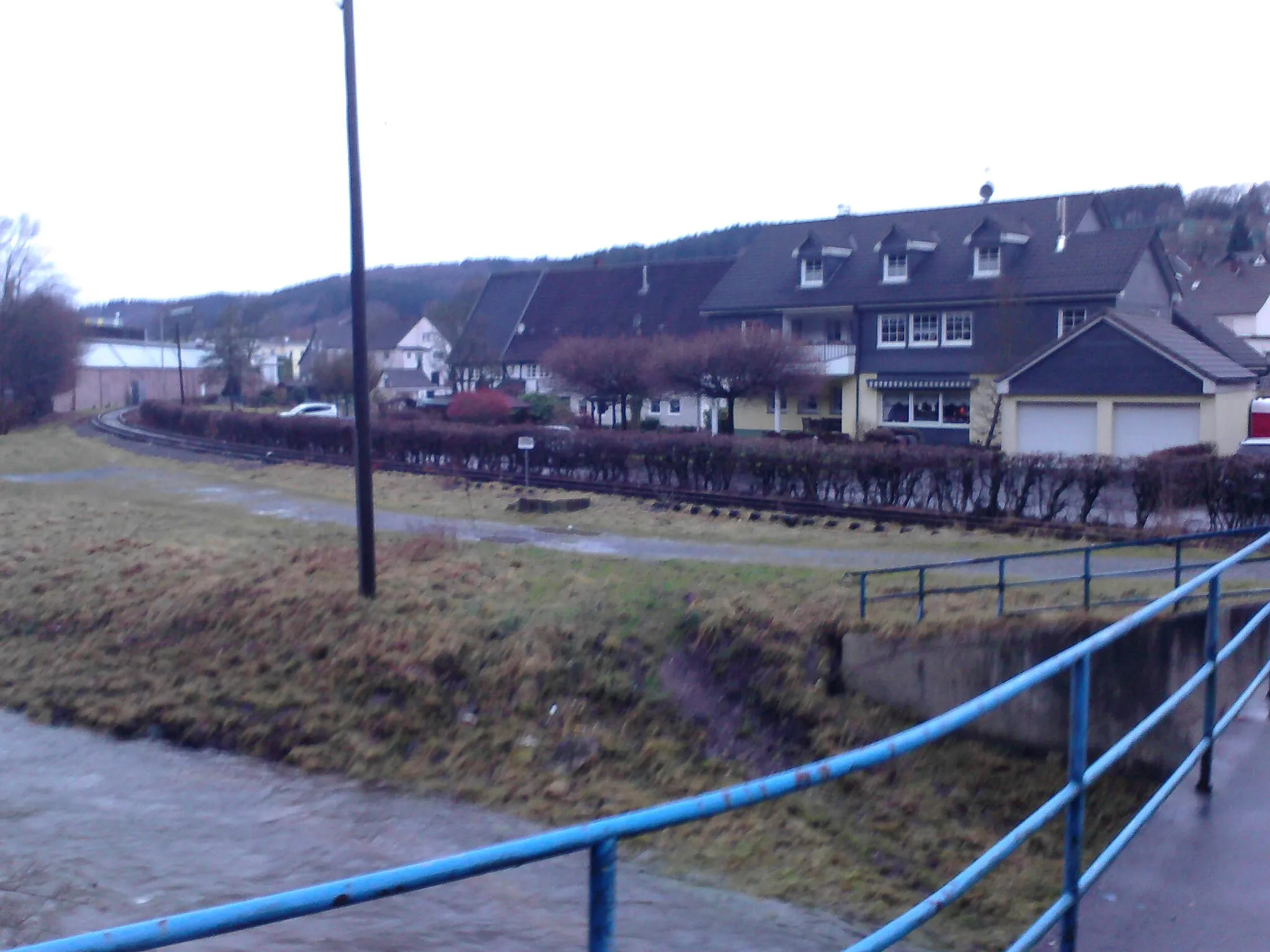 Photo showing: Bahnübergang über die Derschlager Alpestraße am 26. Dezember 2012