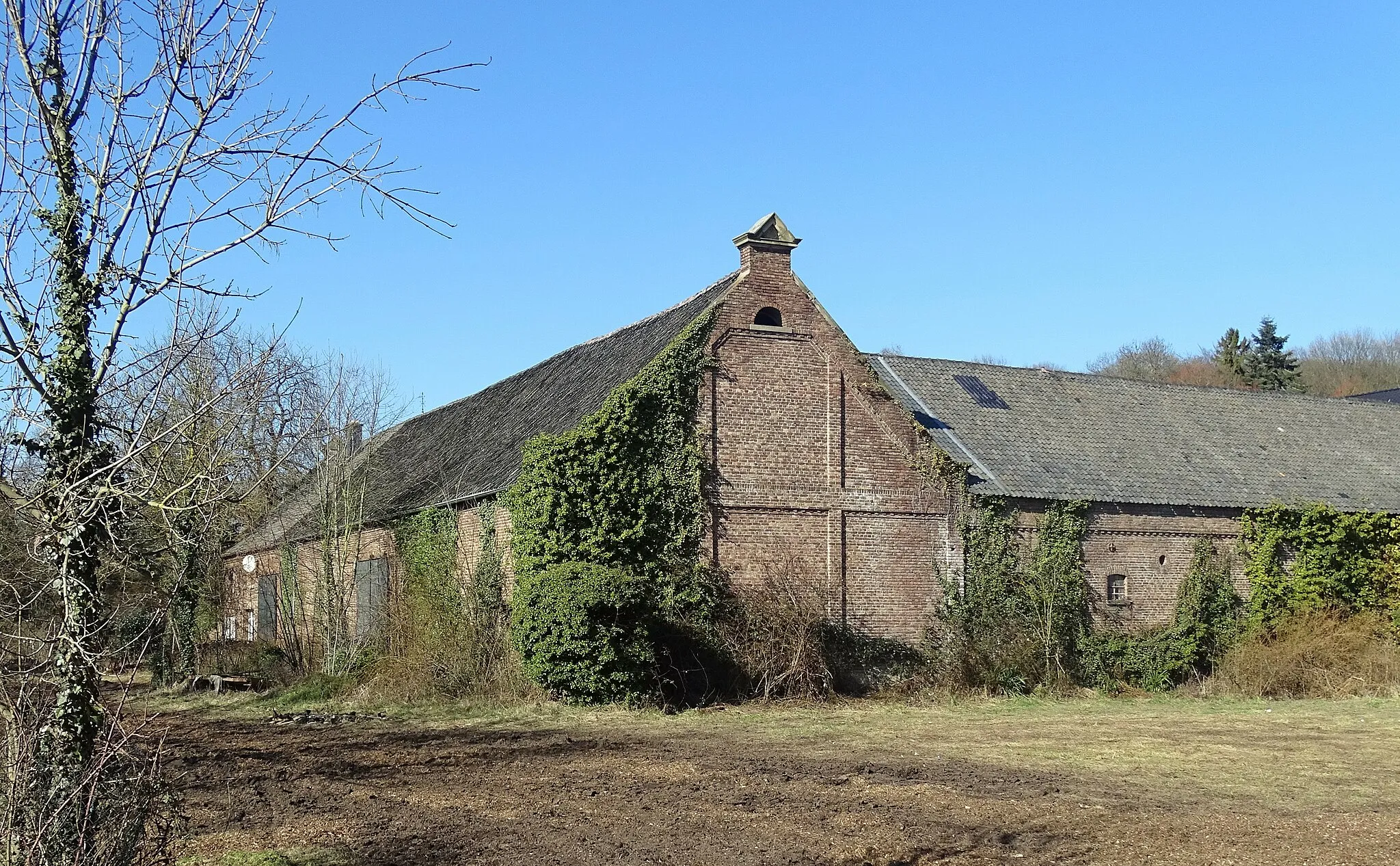 Photo showing: Gutshof Burg Metternich in Metternich, Wasserburgstraße: Teilansicht