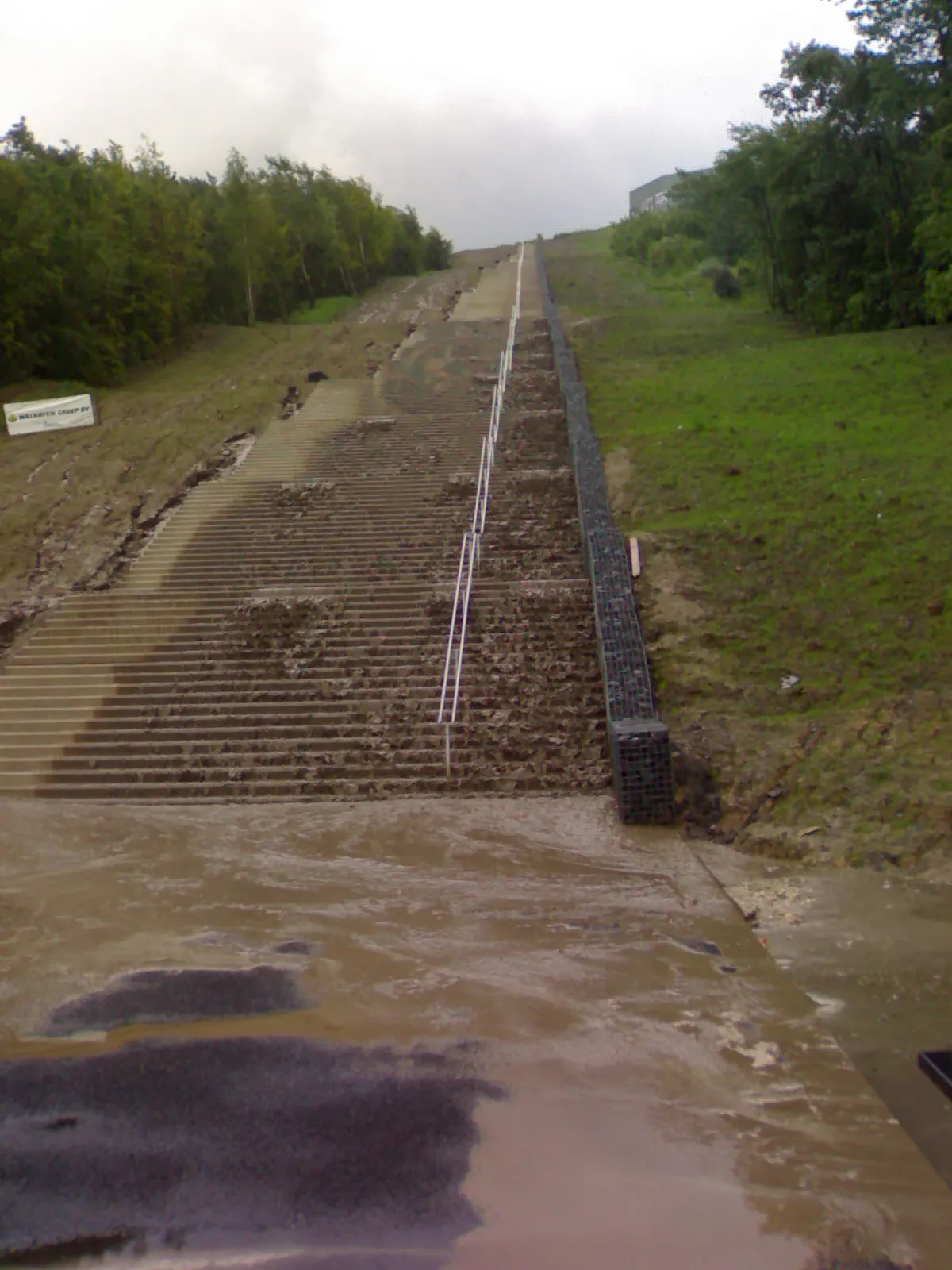 Photo showing: Stairs on the Wilhelminaberg during a big rain storm