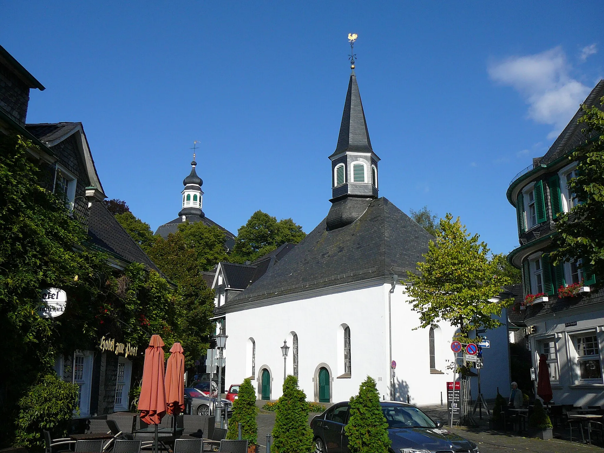 Photo showing: Gräfrather Markt 12, ev. Kirche, Denkmalbereich "Historischer Ortskern Solingen-Gräfrath"