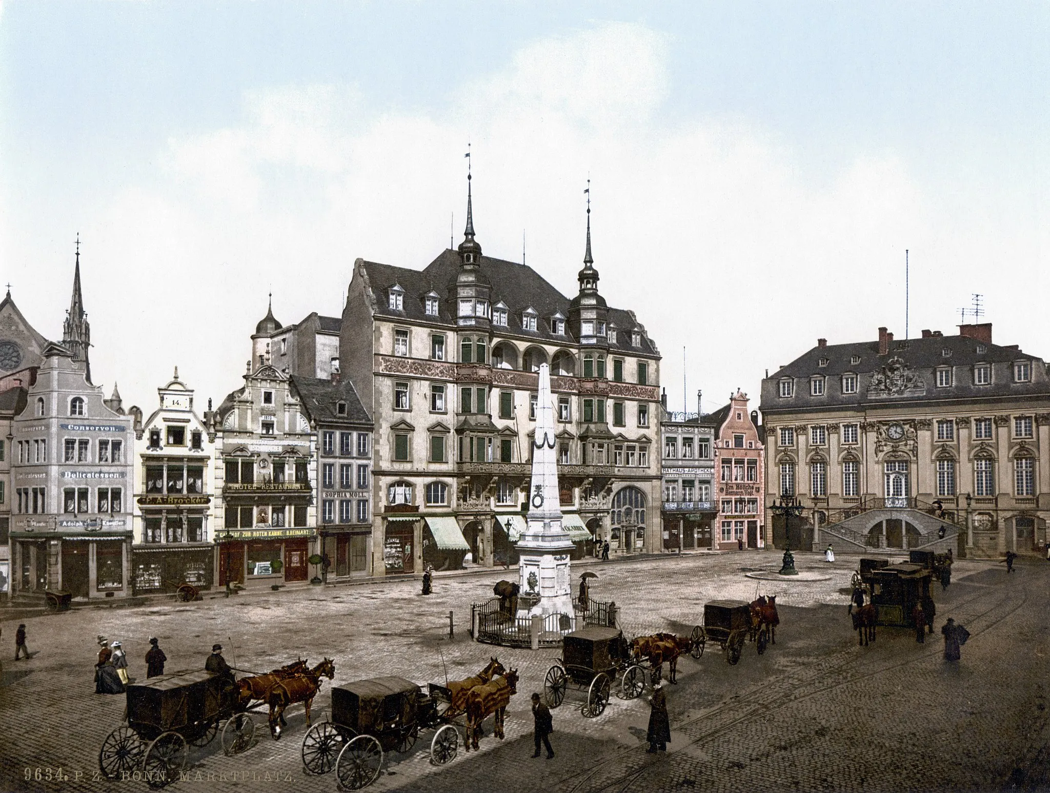 Photo showing: Town hall of Bonn, Germany, about 1900