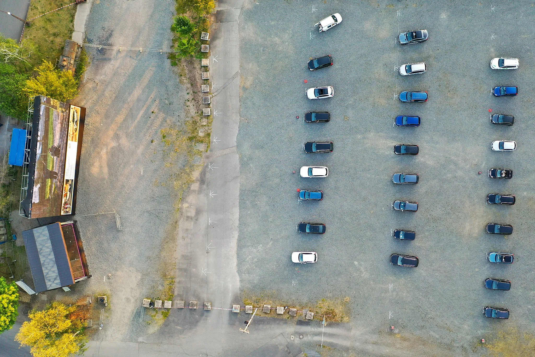 Photo showing: Aerial view of drive-in theater.