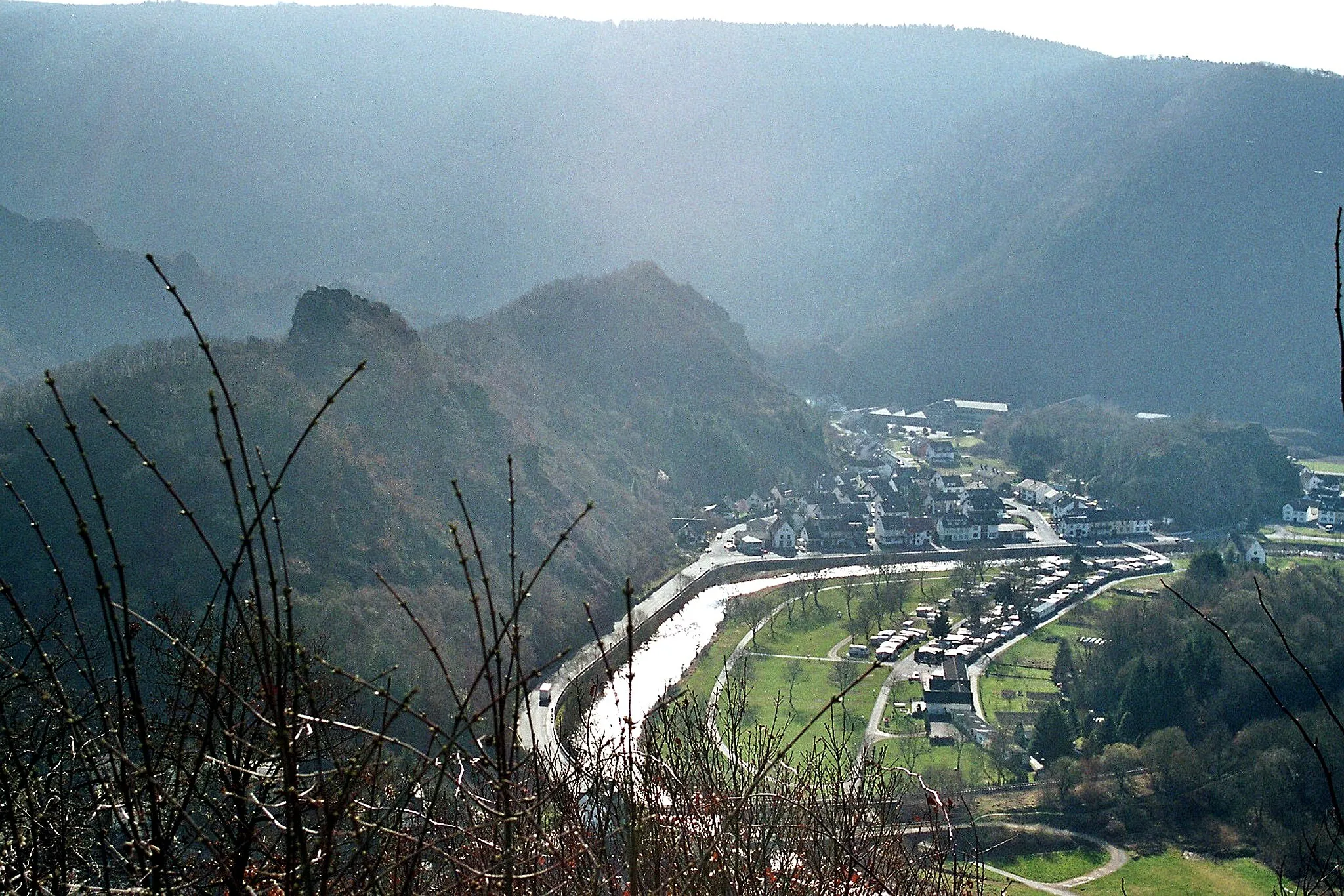 Photo showing: Altenahr, view to camping site