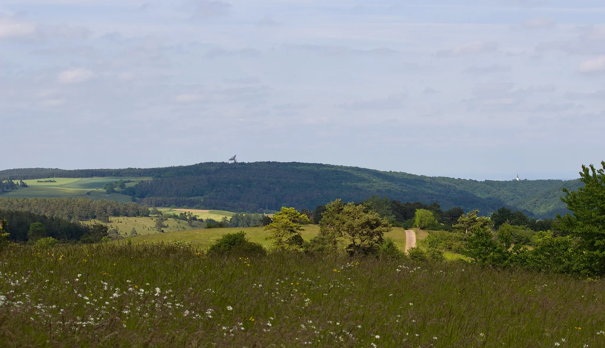 Photo showing: Blick vom Jakob-Kneip Berg zum Stockert, NSG „Eschweiler Tal und Kalkkuppen“