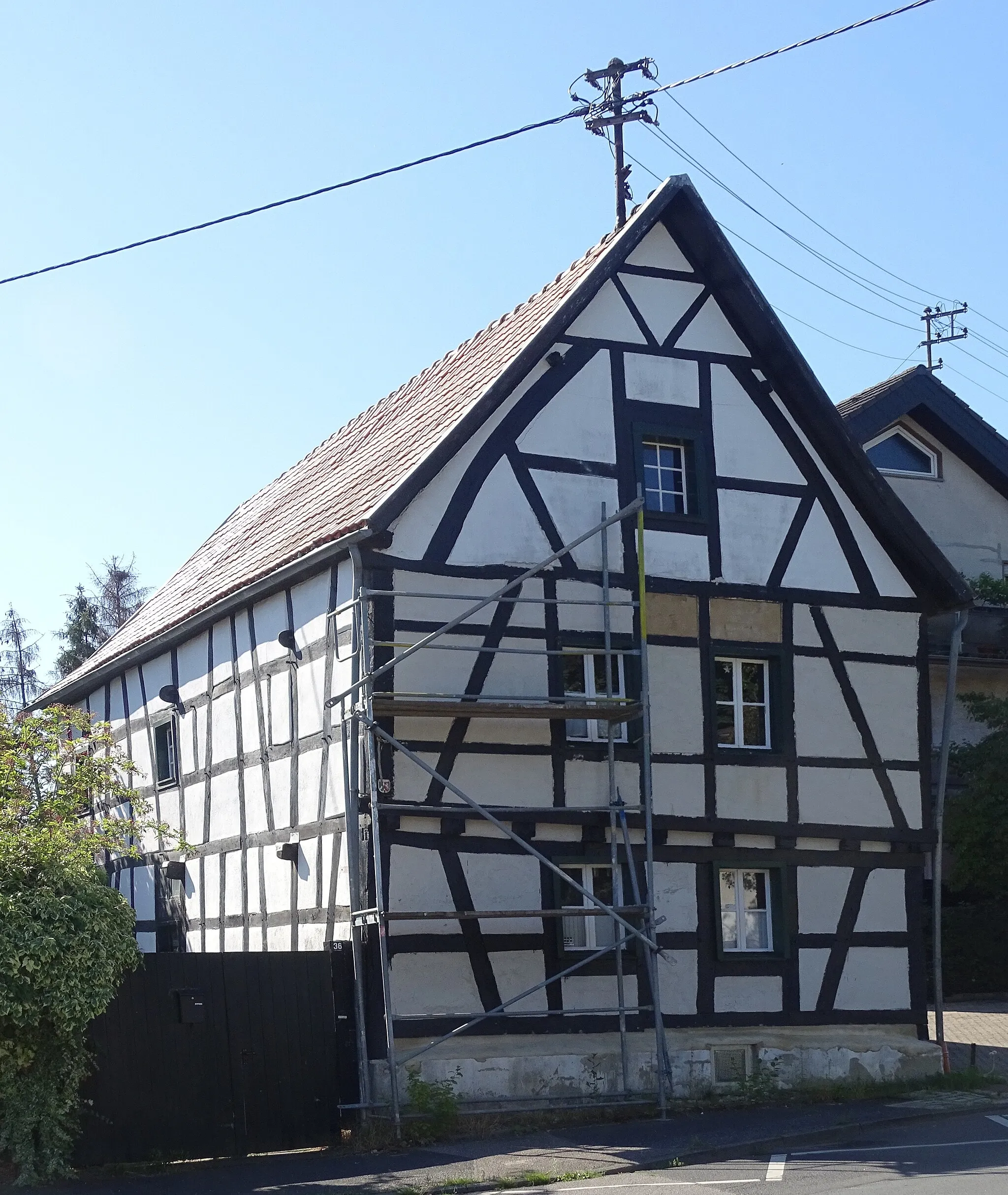 Photo showing: Half-timbered house in Ersdorf, Oberdorfstraße 36.