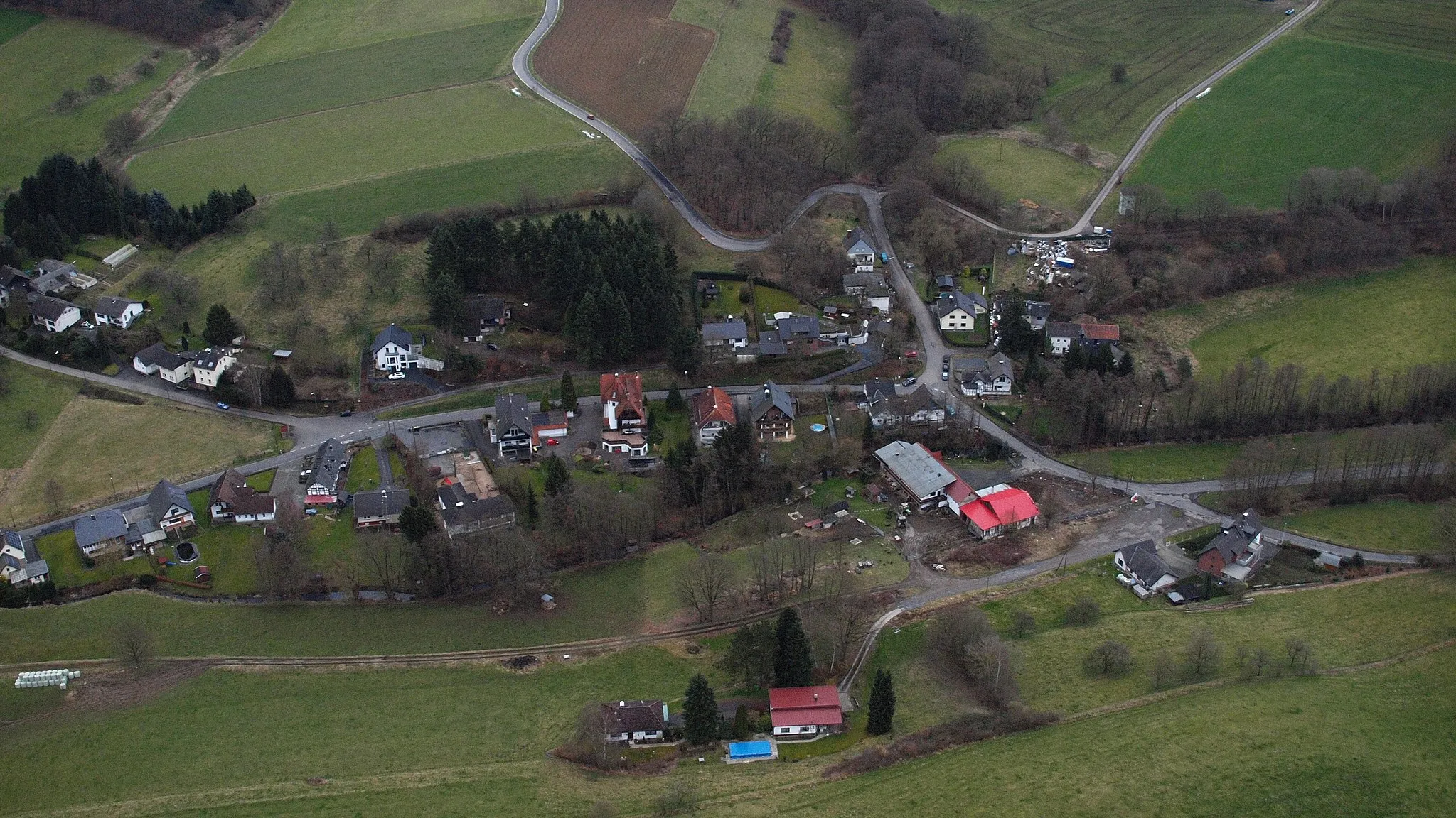 Photo showing: Hanfmühle, Luftaufnahme aus westlicher Richtung
