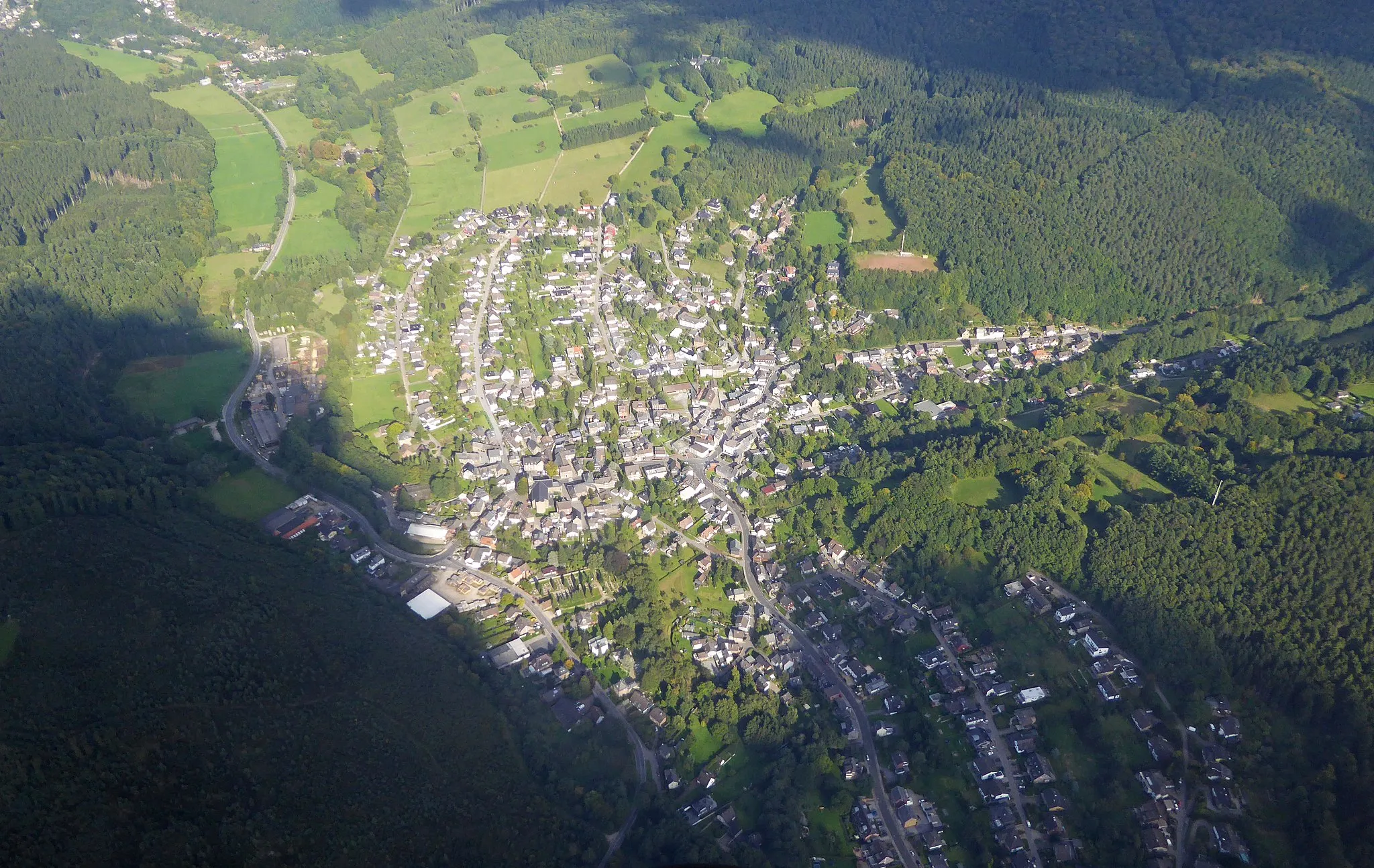 Photo showing: aerial view on Zweifall, Germany