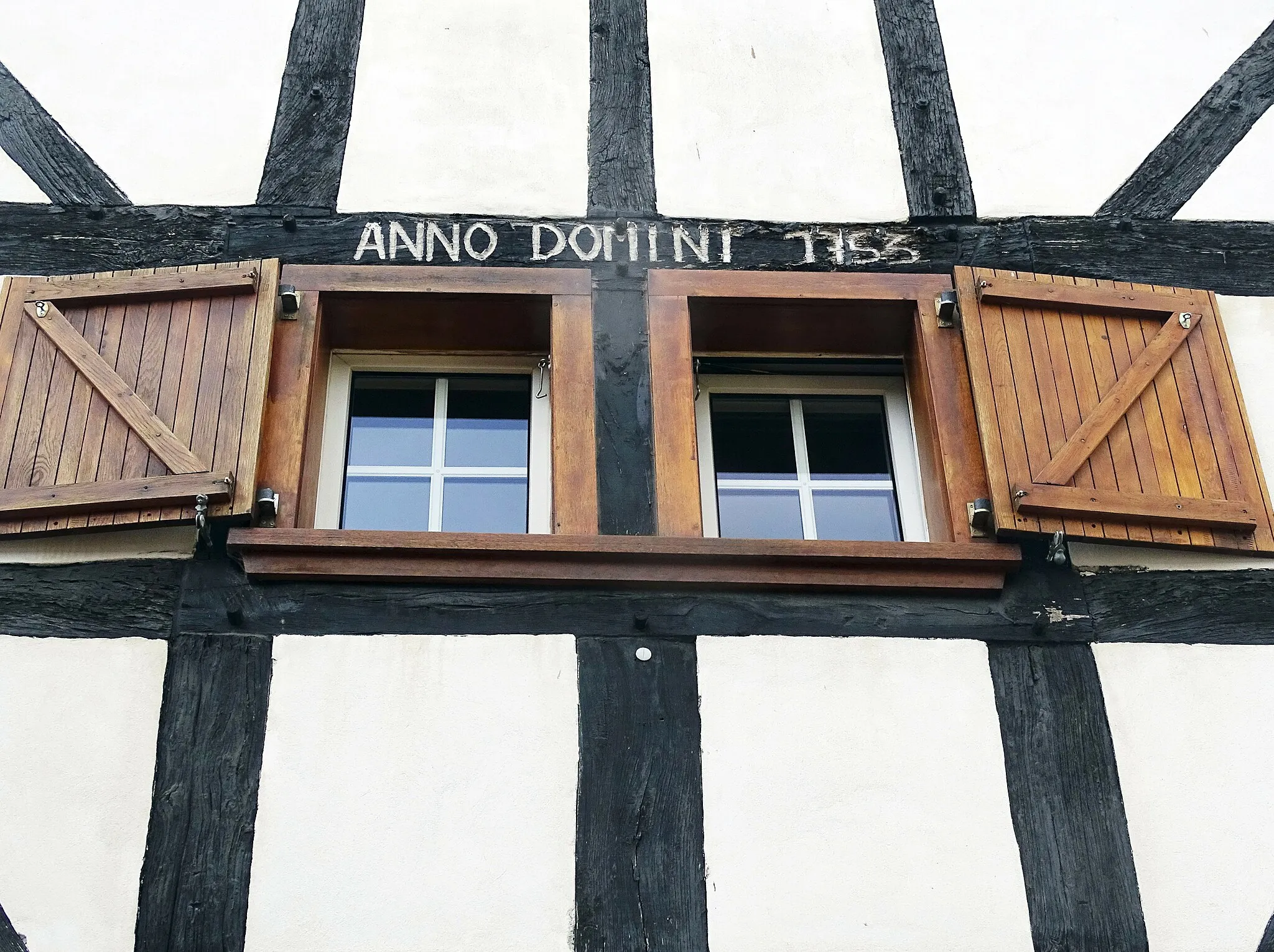 Photo showing: Half-timbered house in Wißkirchen, Treckgasse 12: detail of the gable