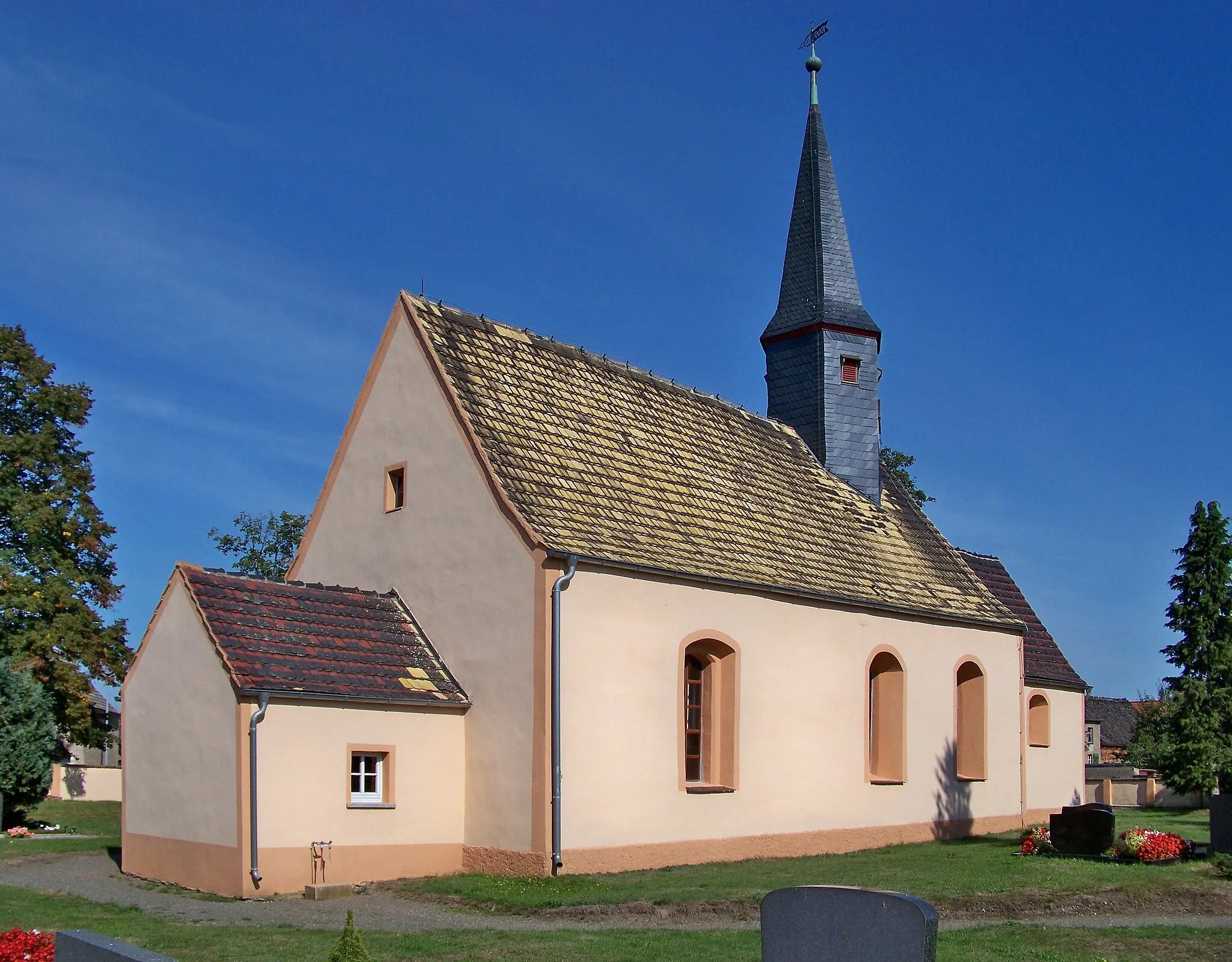 Photo showing: Kirche in Wöllnau/Gemeinde Doberschütz/Sachsen