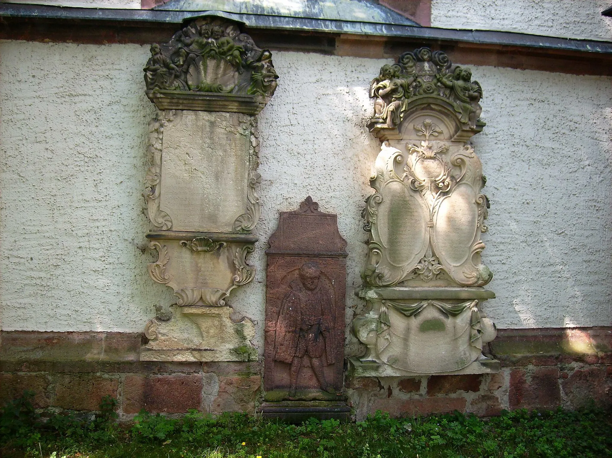 Photo showing: Epitaphs at St. Nicholas Church, Geithain (Leipzig district, Saxony)